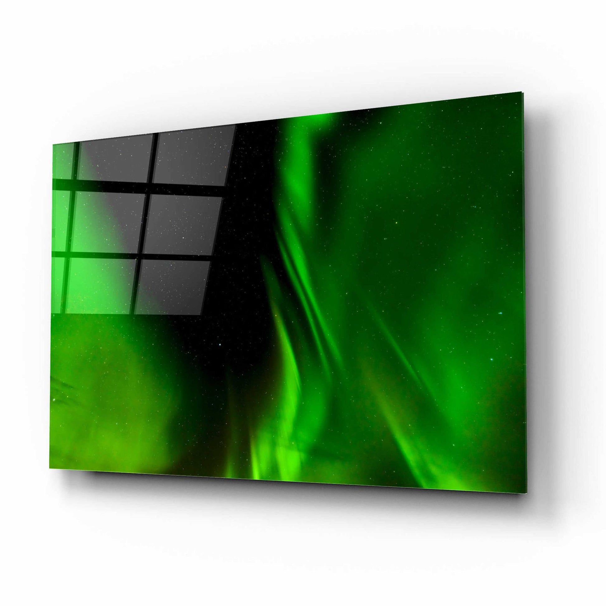 Epic Art 'A Beautiful Green Aurora Borealis' by Epic Portfolio, Acrylic Glass Wall Art,16x12