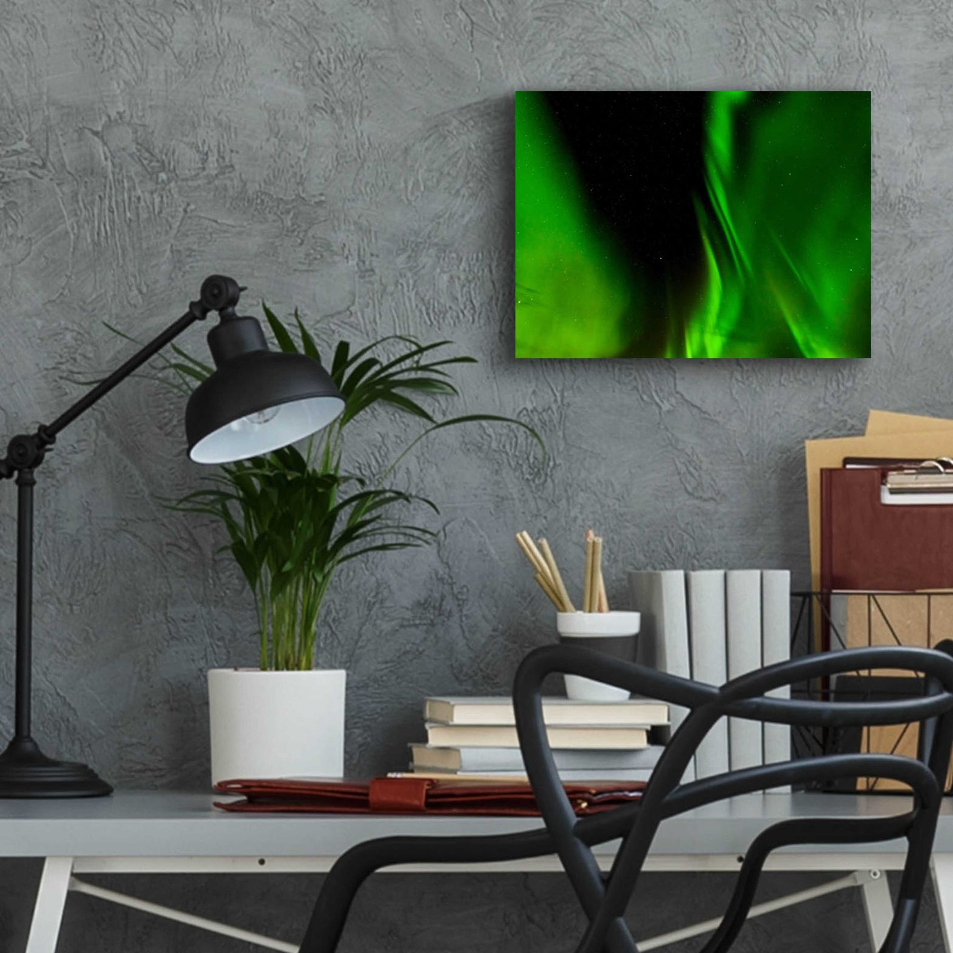 Epic Art 'A Beautiful Green Aurora Borealis' by Epic Portfolio, Acrylic Glass Wall Art,16x12