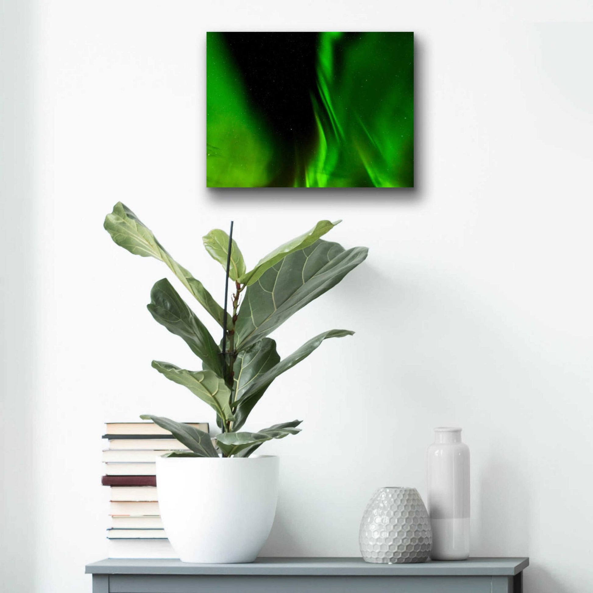 Epic Art 'A Beautiful Green Aurora Borealis' by Epic Portfolio, Acrylic Glass Wall Art,16x12