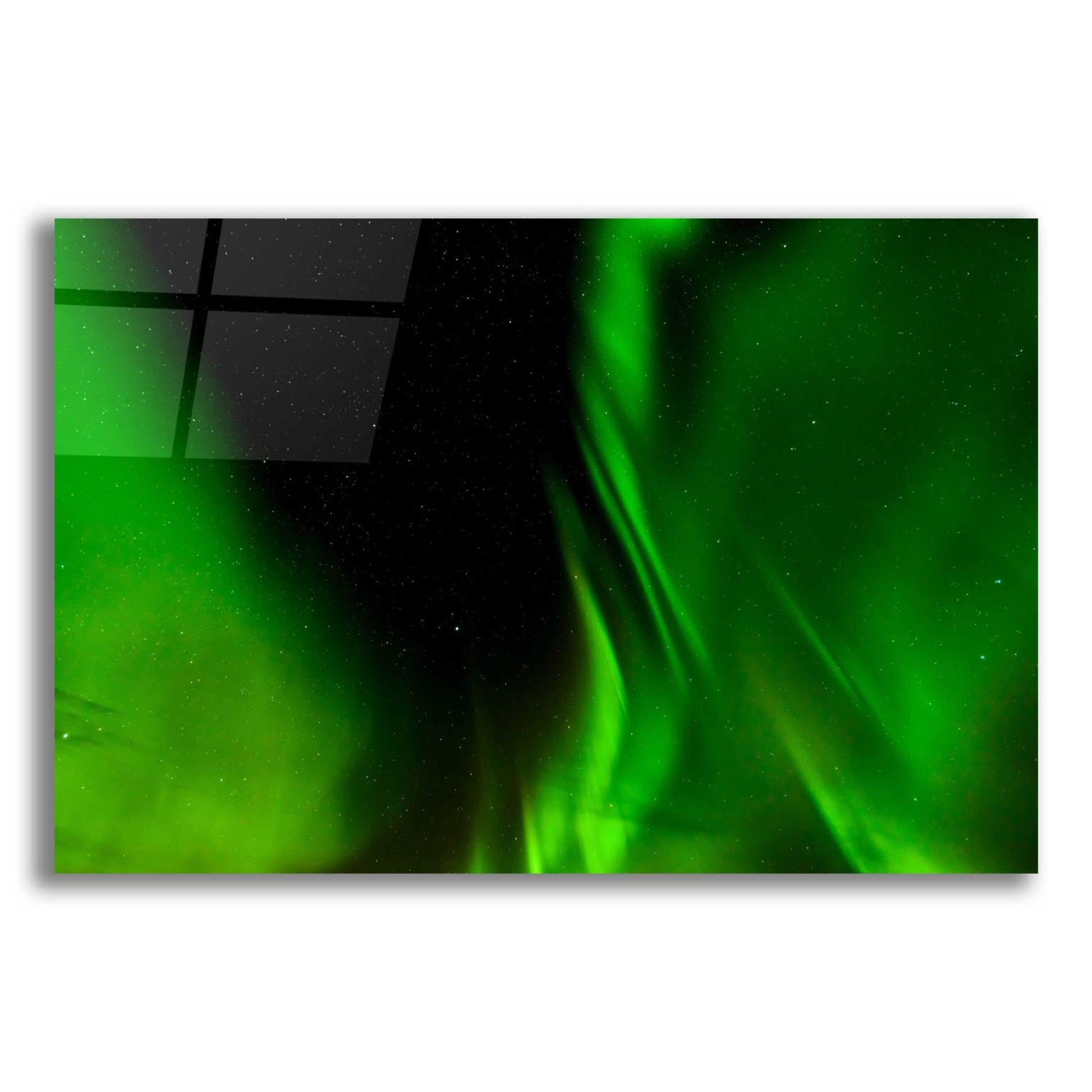 Epic Art 'A Beautiful Green Aurora Borealis' by Epic Portfolio, Acrylic Glass Wall Art,16x12