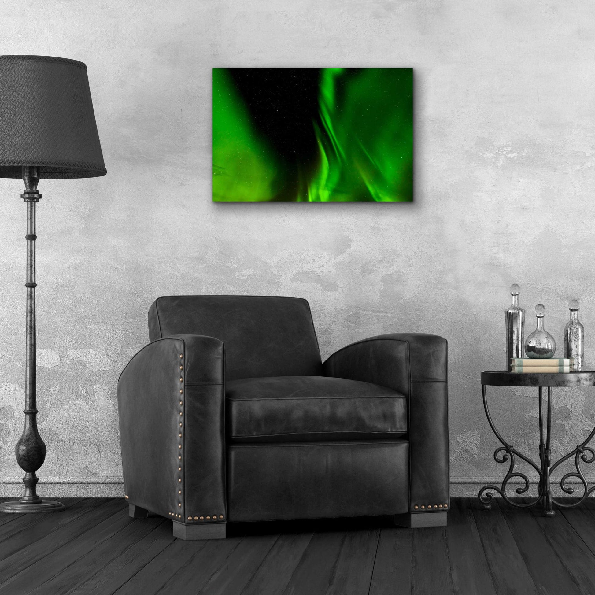 Epic Art 'A Beautiful Green Aurora Borealis' by Epic Portfolio, Acrylic Glass Wall Art,24x16