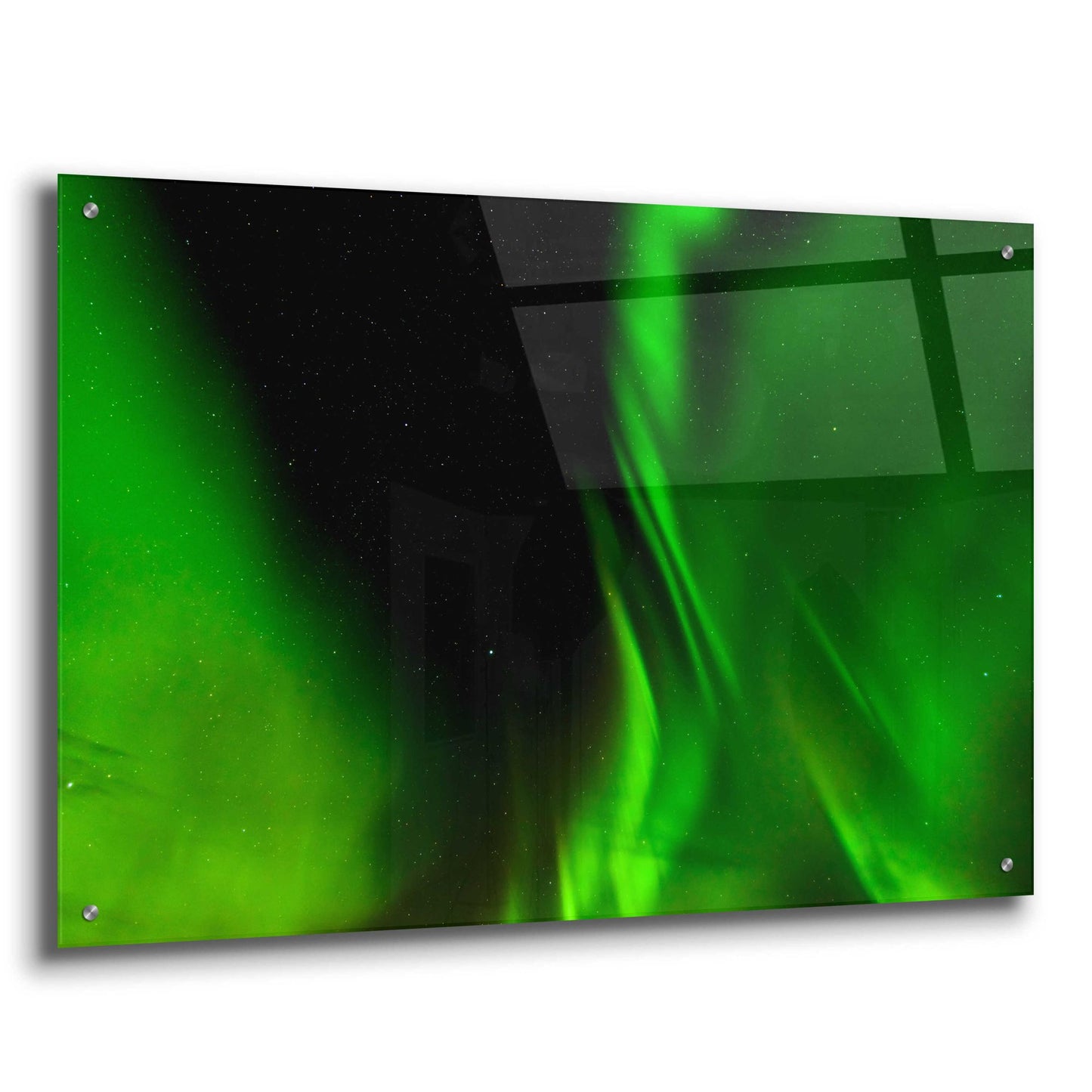 Epic Art 'A Beautiful Green Aurora Borealis' by Epic Portfolio, Acrylic Glass Wall Art,36x24