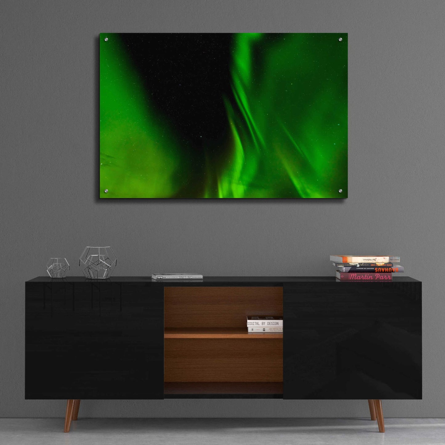 Epic Art 'A Beautiful Green Aurora Borealis' by Epic Portfolio, Acrylic Glass Wall Art,36x24