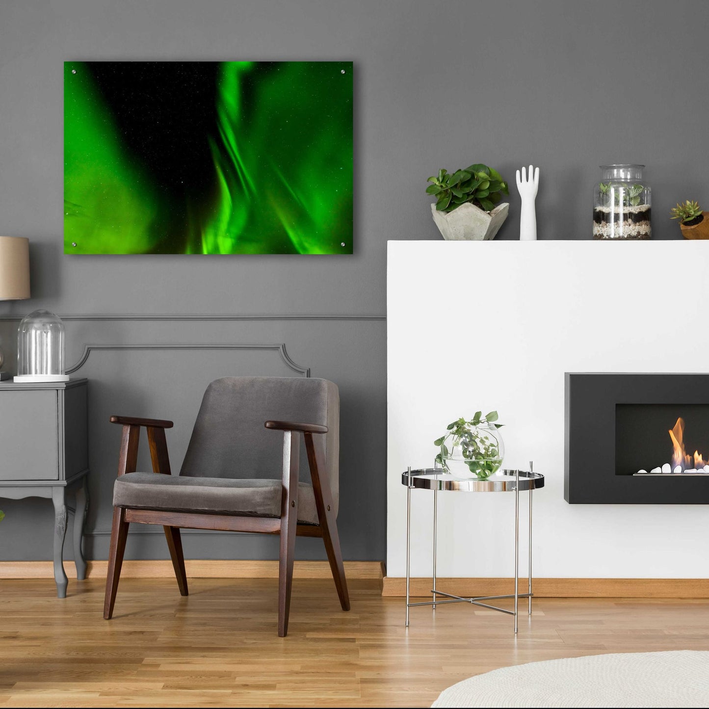 Epic Art 'A Beautiful Green Aurora Borealis' by Epic Portfolio, Acrylic Glass Wall Art,36x24