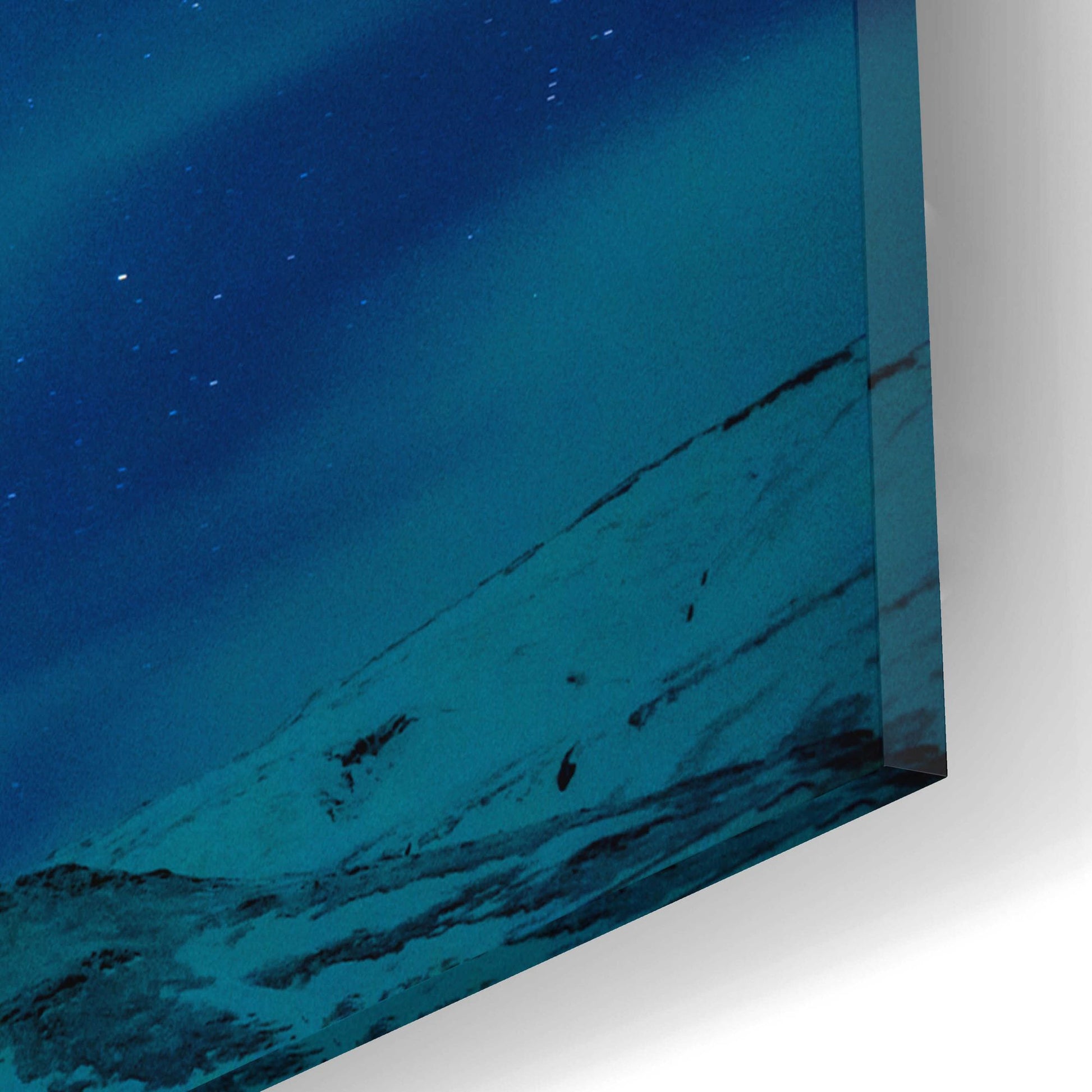 Epic Art 'Amazing Northern Lights Blue' by Epic Portfolio, Acrylic Glass Wall Art,16x12