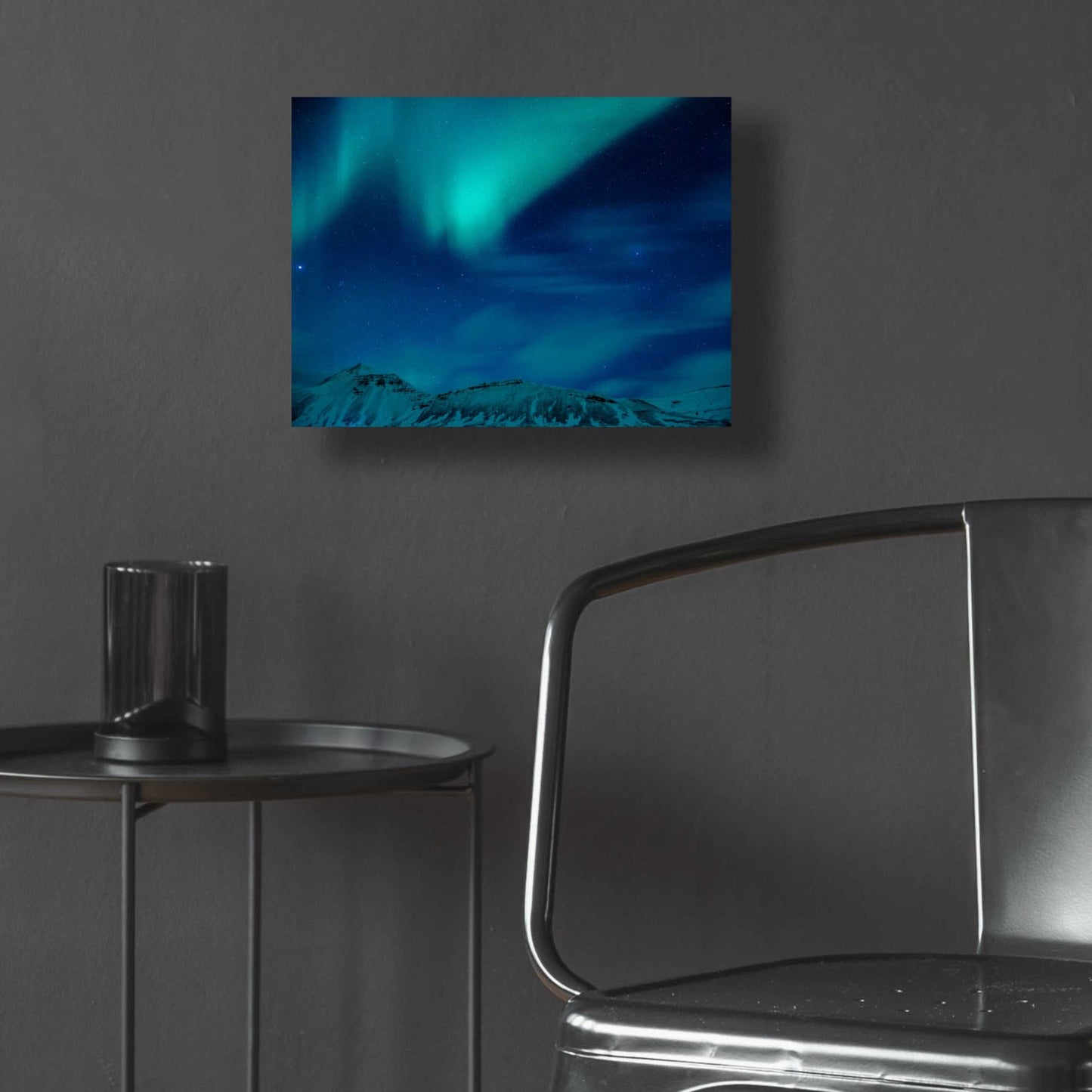 Epic Art 'Amazing Northern Lights Blue' by Epic Portfolio, Acrylic Glass Wall Art,16x12