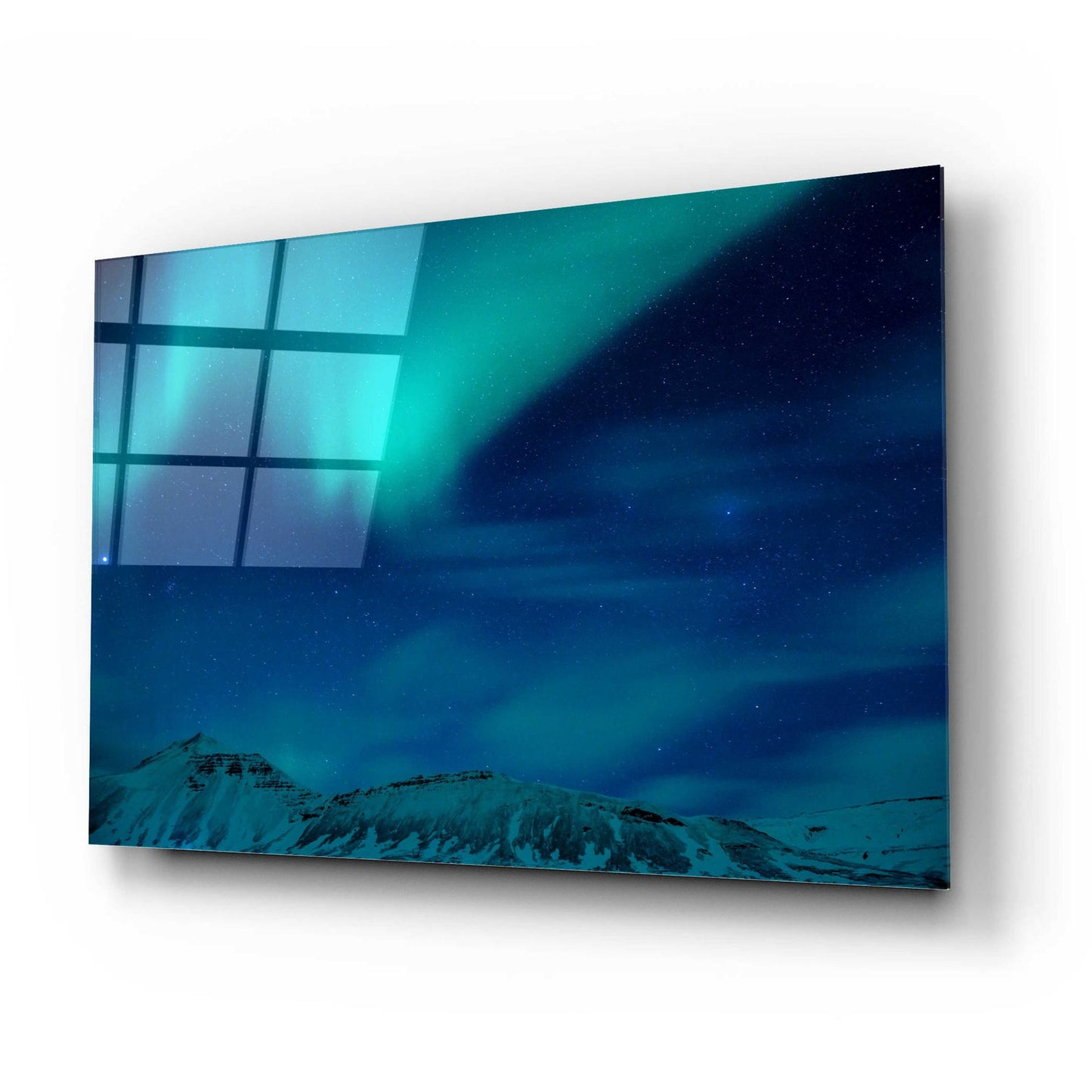 Epic Art 'Amazing Northern Lights Blue' by Epic Portfolio, Acrylic Glass Wall Art,24x16