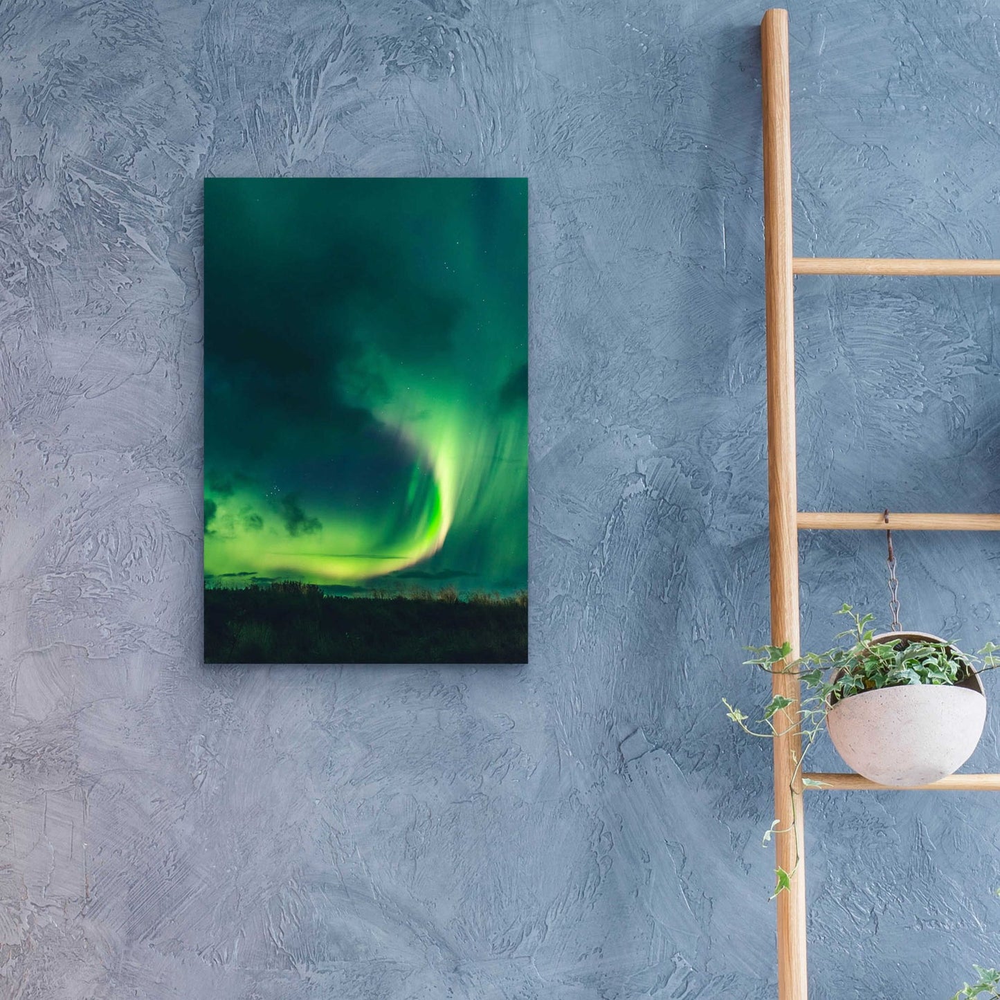 Epic Art 'Amazing Northern Lights Green' by Epic Portfolio, Acrylic Glass Wall Art,16x24