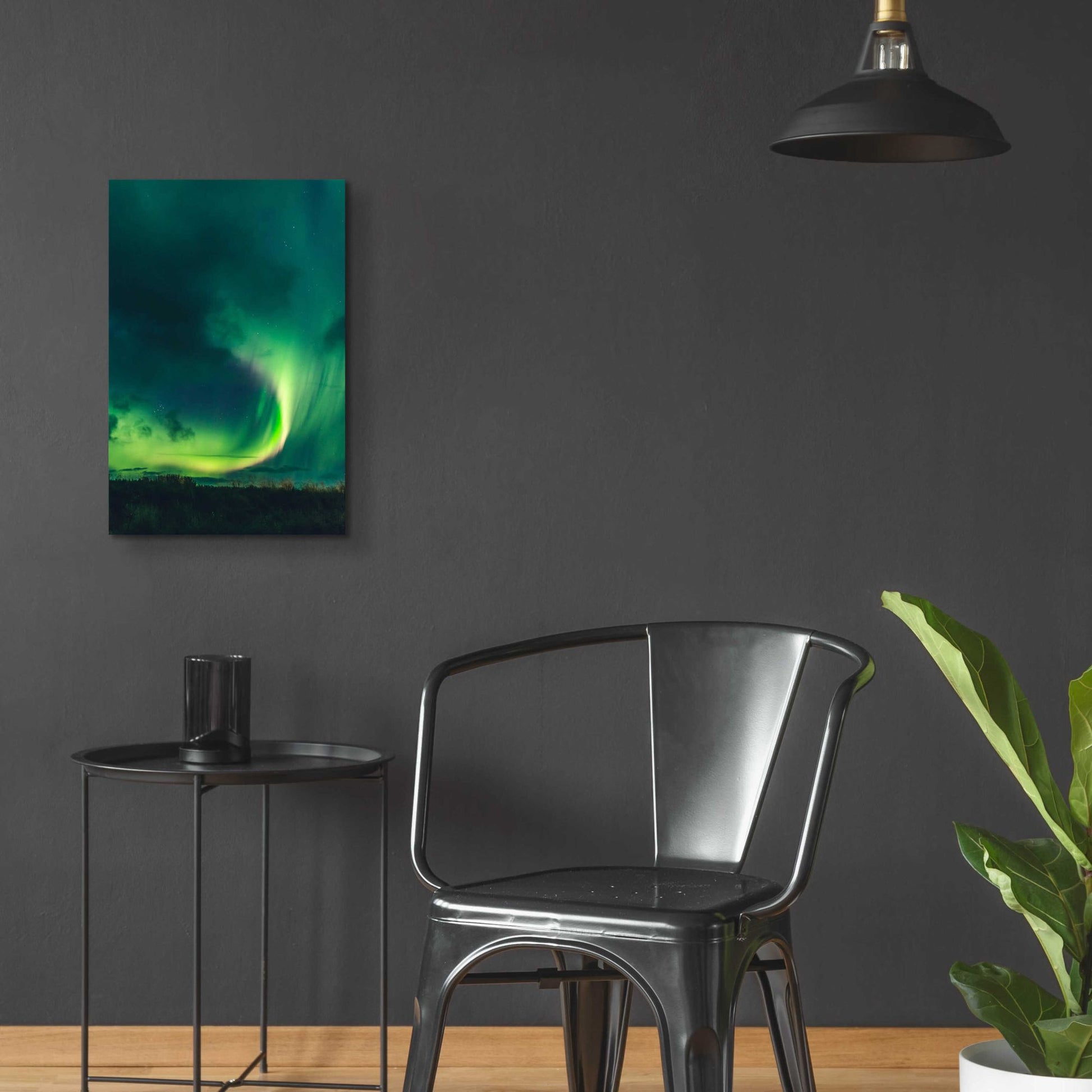 Epic Art 'Amazing Northern Lights Green' by Epic Portfolio, Acrylic Glass Wall Art,16x24