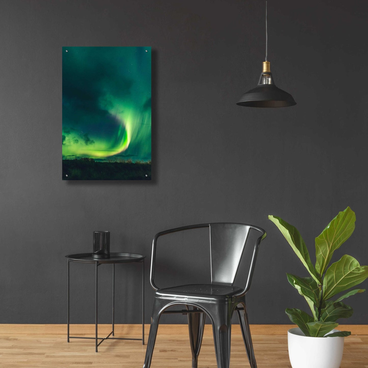 Epic Art 'Amazing Northern Lights Green' by Epic Portfolio, Acrylic Glass Wall Art,24x36