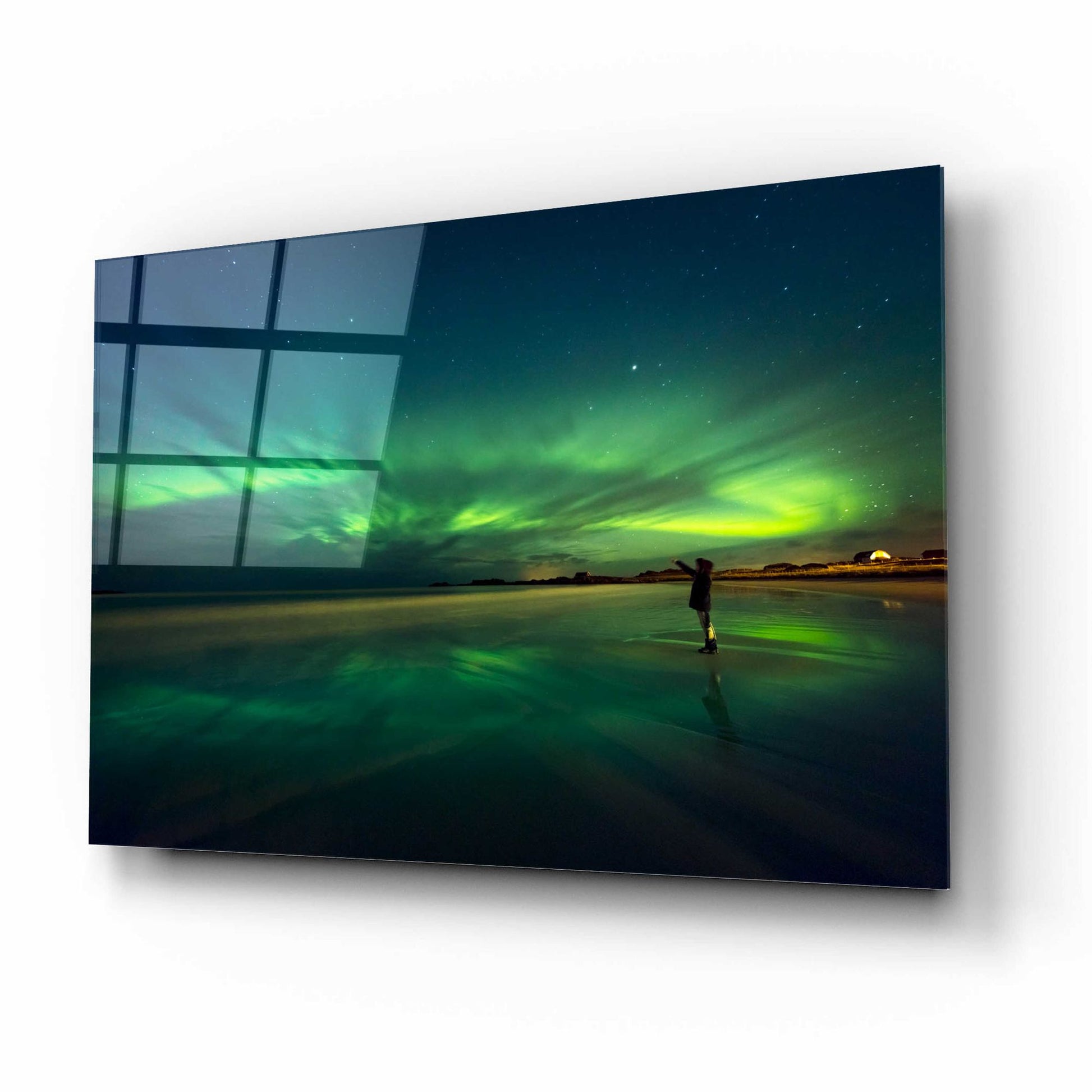 Epic Art 'Amazing View On The Northern Lights' by Epic Portfolio, Acrylic Glass Wall Art,16x12