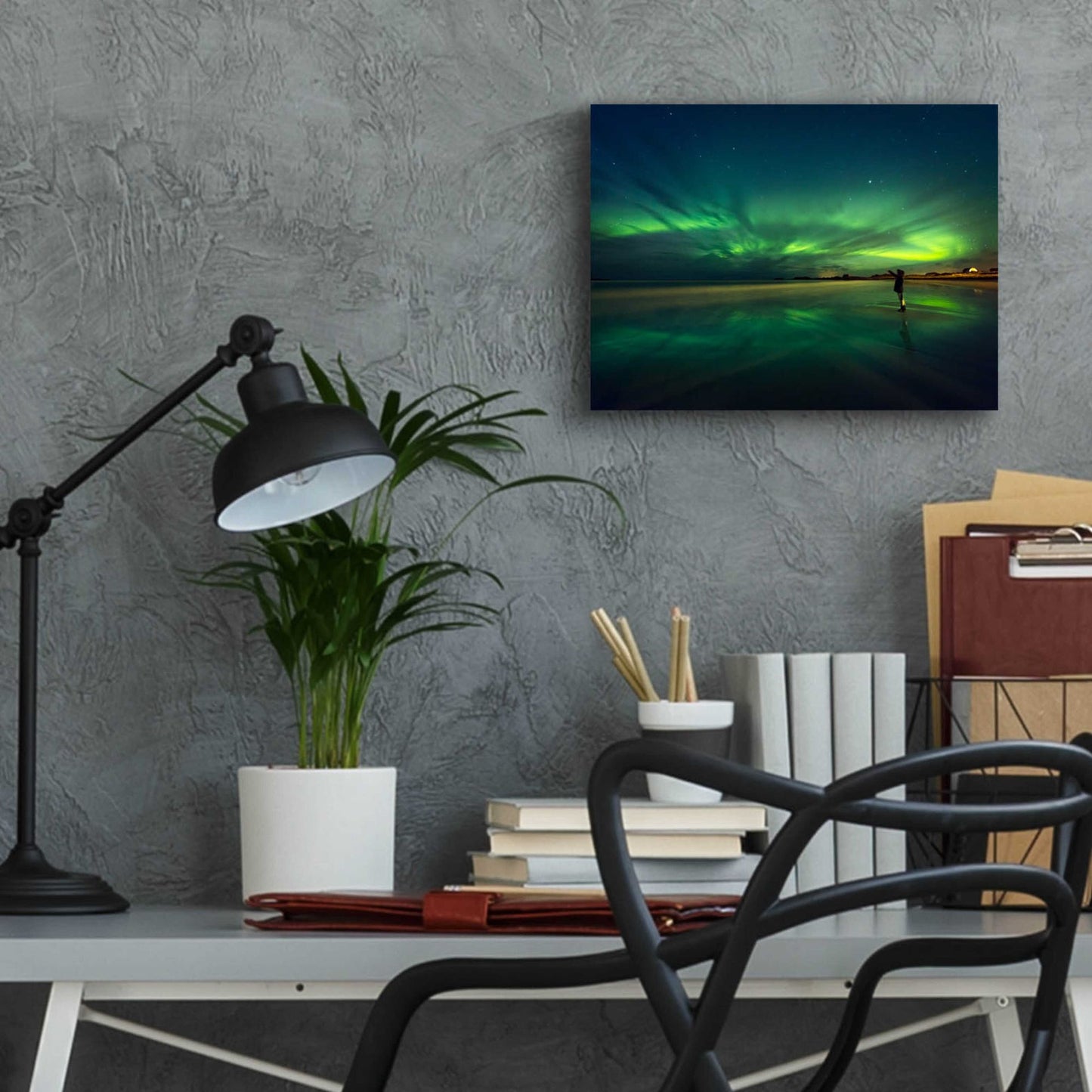 Epic Art 'Amazing View On The Northern Lights' by Epic Portfolio, Acrylic Glass Wall Art,16x12