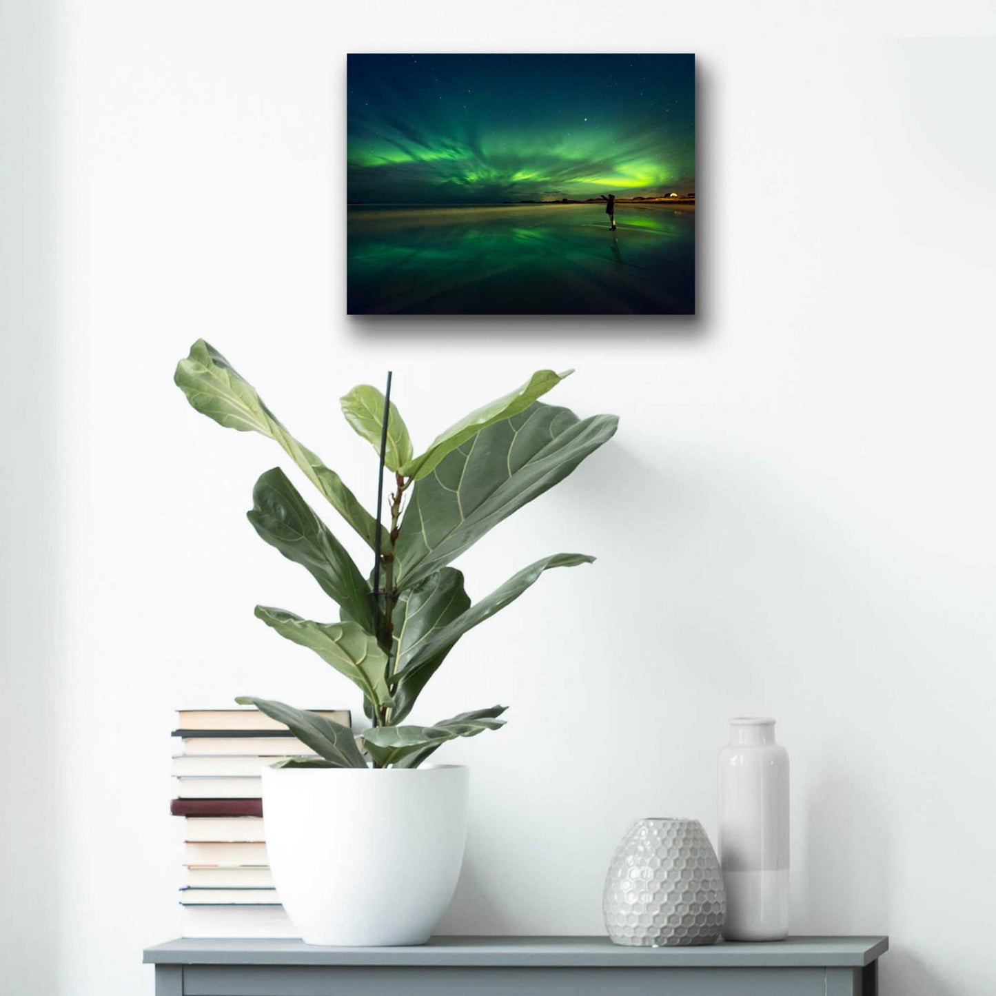 Epic Art 'Amazing View On The Northern Lights' by Epic Portfolio, Acrylic Glass Wall Art,16x12