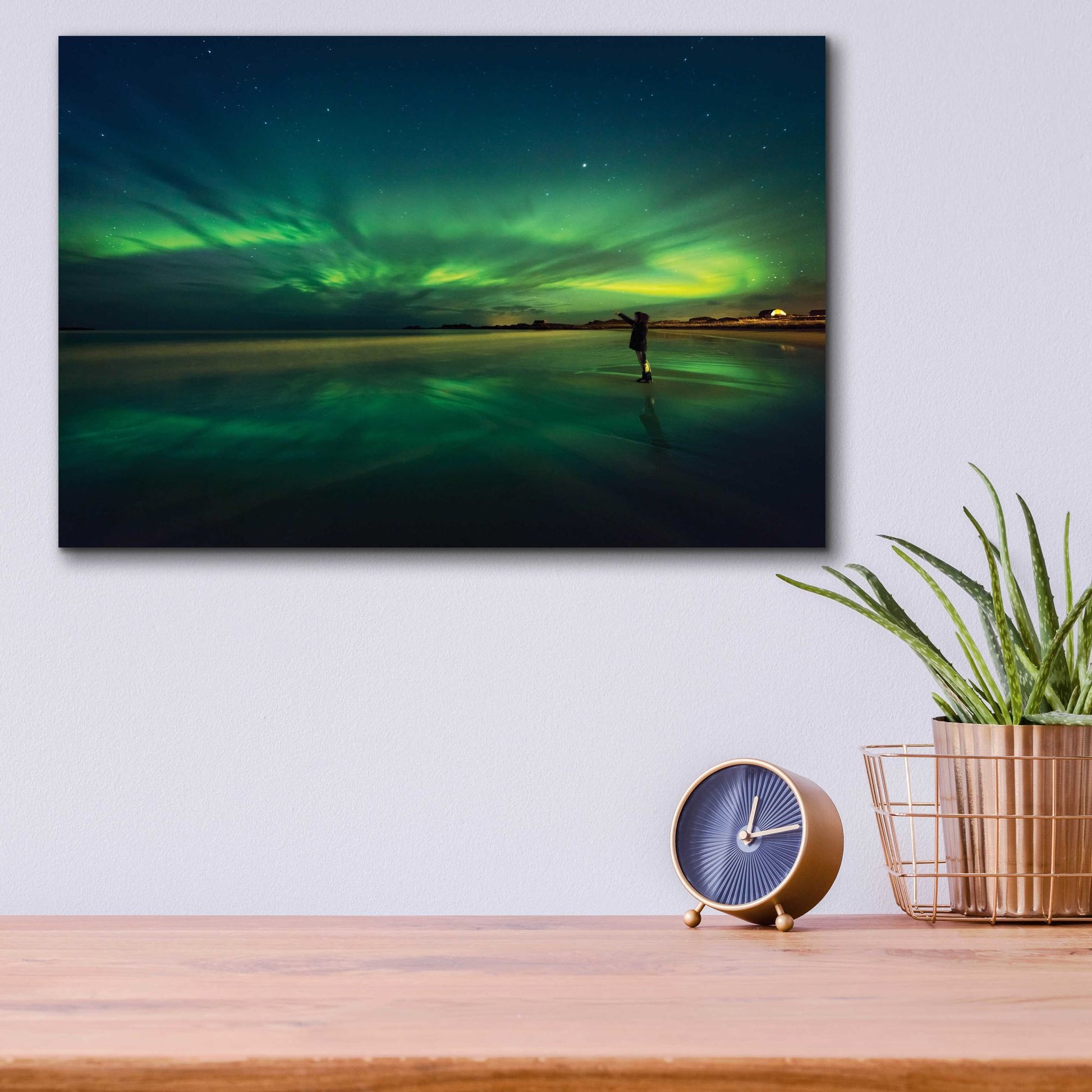 Epic Art 'Amazing View On The Northern Lights' by Epic Portfolio, Acrylic Glass Wall Art,16x12