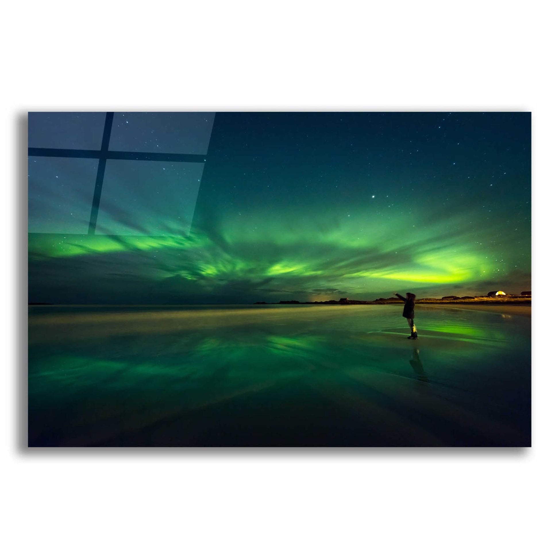 Epic Art 'Amazing View On The Northern Lights' by Epic Portfolio, Acrylic Glass Wall Art,16x12