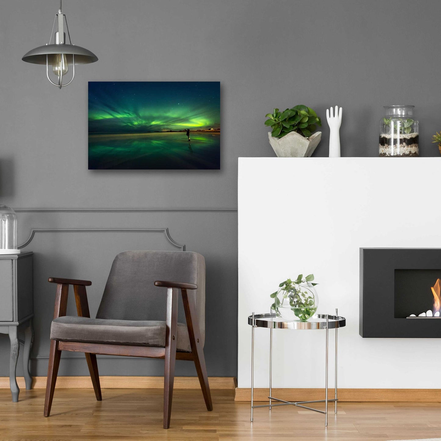 Epic Art 'Amazing View On The Northern Lights' by Epic Portfolio, Acrylic Glass Wall Art,24x16