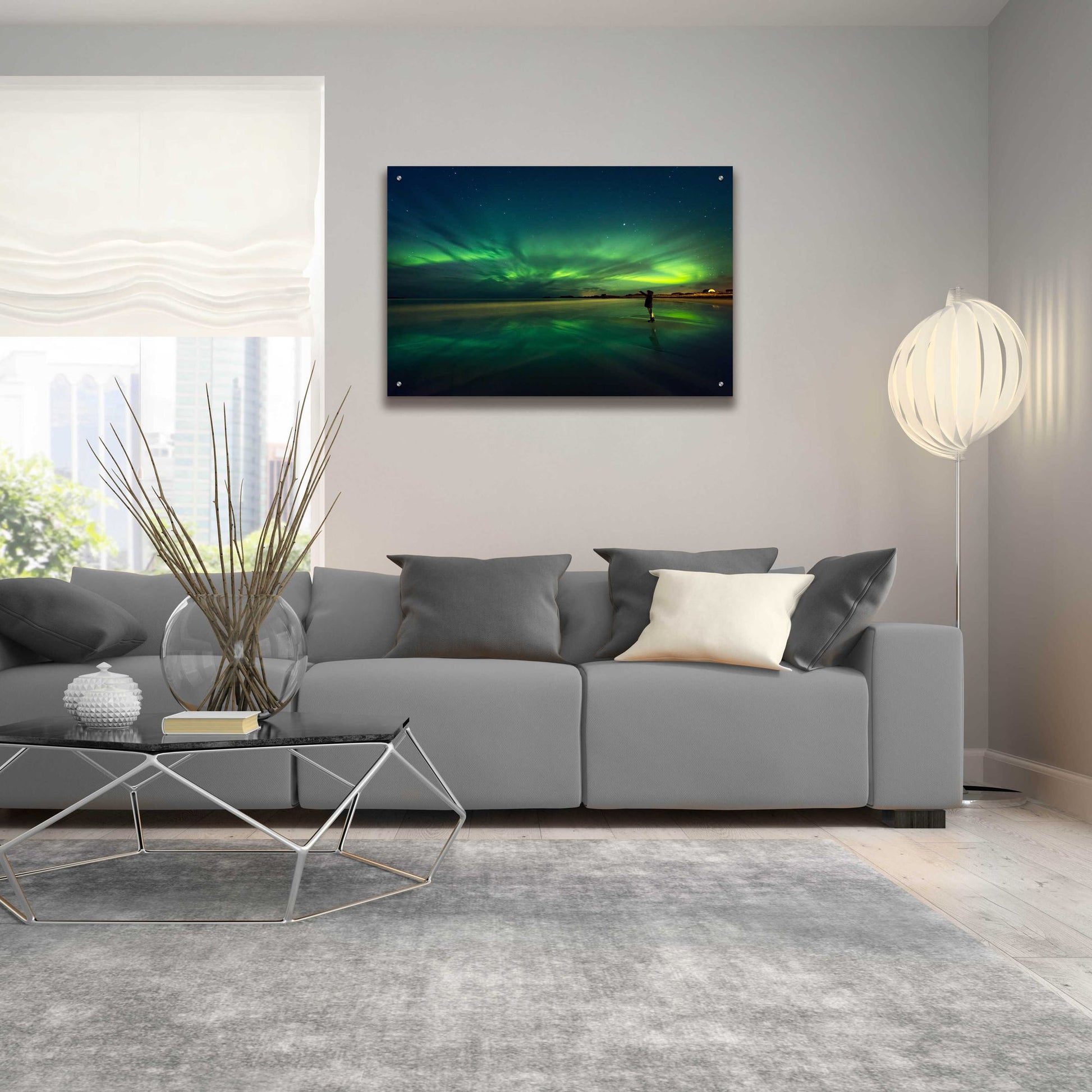 Epic Art 'Amazing View On The Northern Lights' by Epic Portfolio, Acrylic Glass Wall Art,36x24