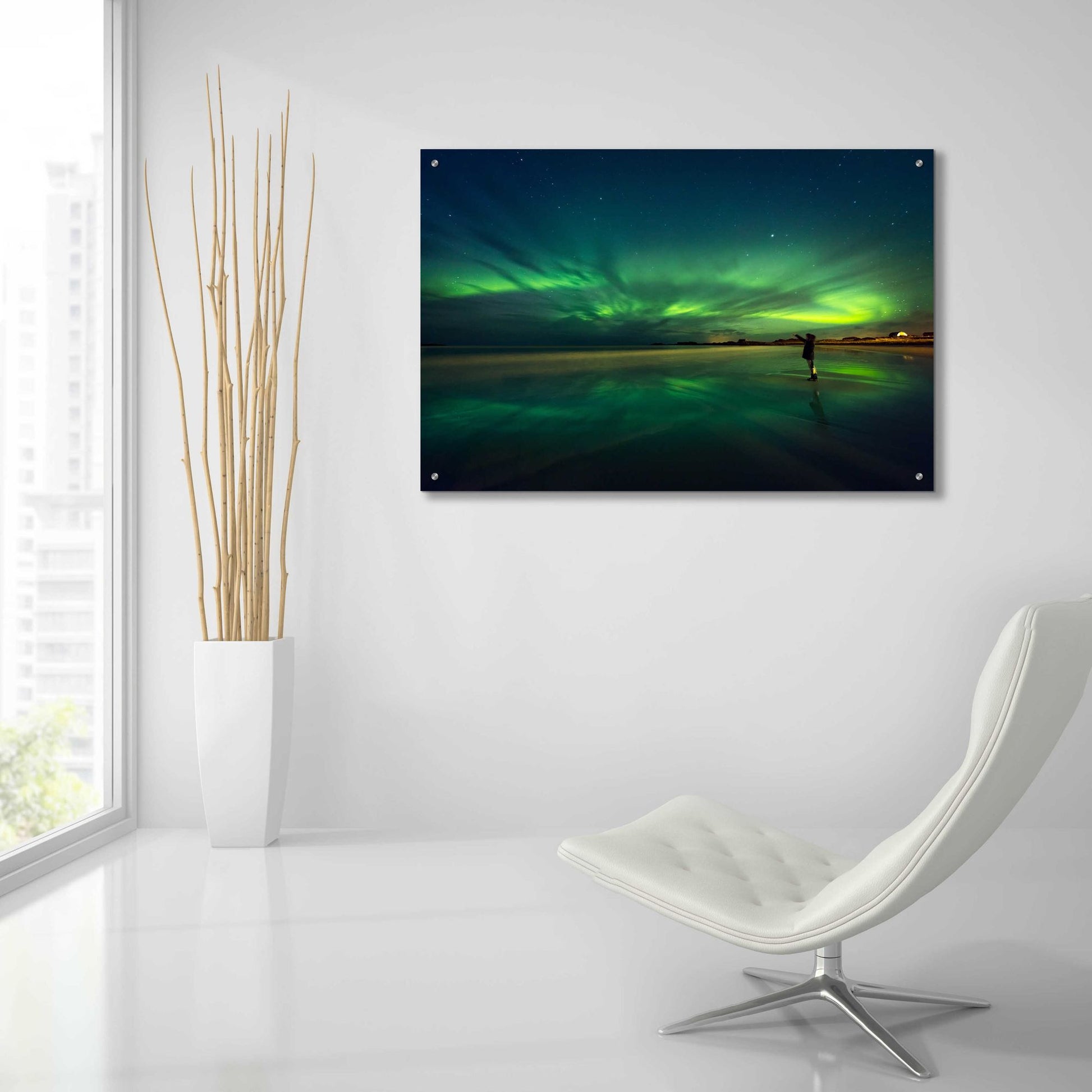 Epic Art 'Amazing View On The Northern Lights' by Epic Portfolio, Acrylic Glass Wall Art,36x24