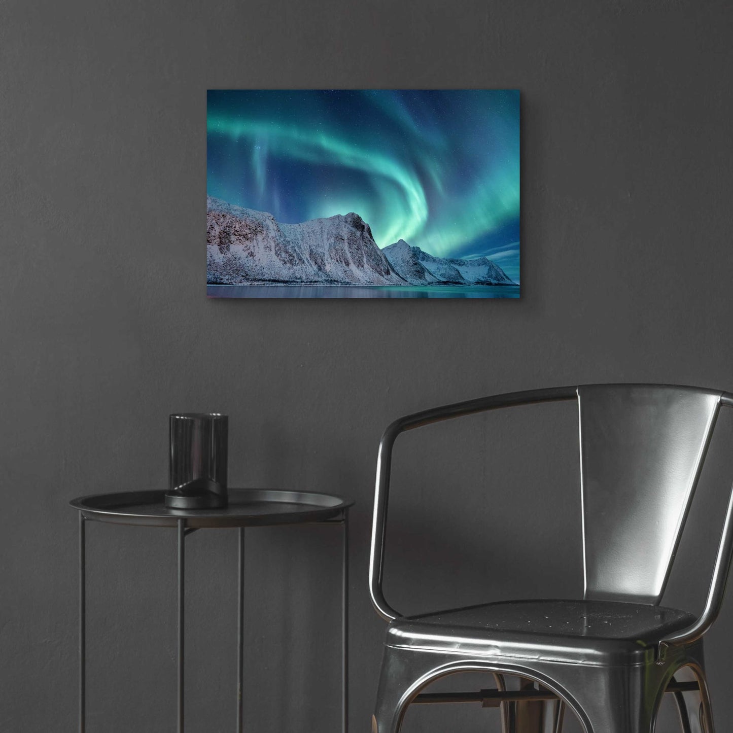 Epic Art 'Aurora Borealis In Norway Green' by Epic Portfolio, Acrylic Glass Wall Art,24x16