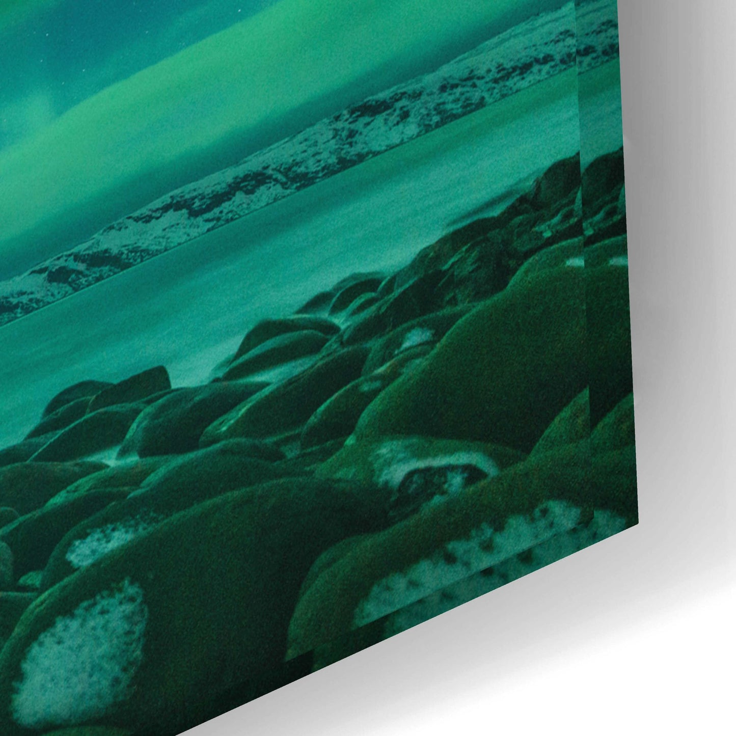 Epic Art 'Aurora Borealis Over Ocean' by Epic Portfolio, Acrylic Glass Wall Art,24x16