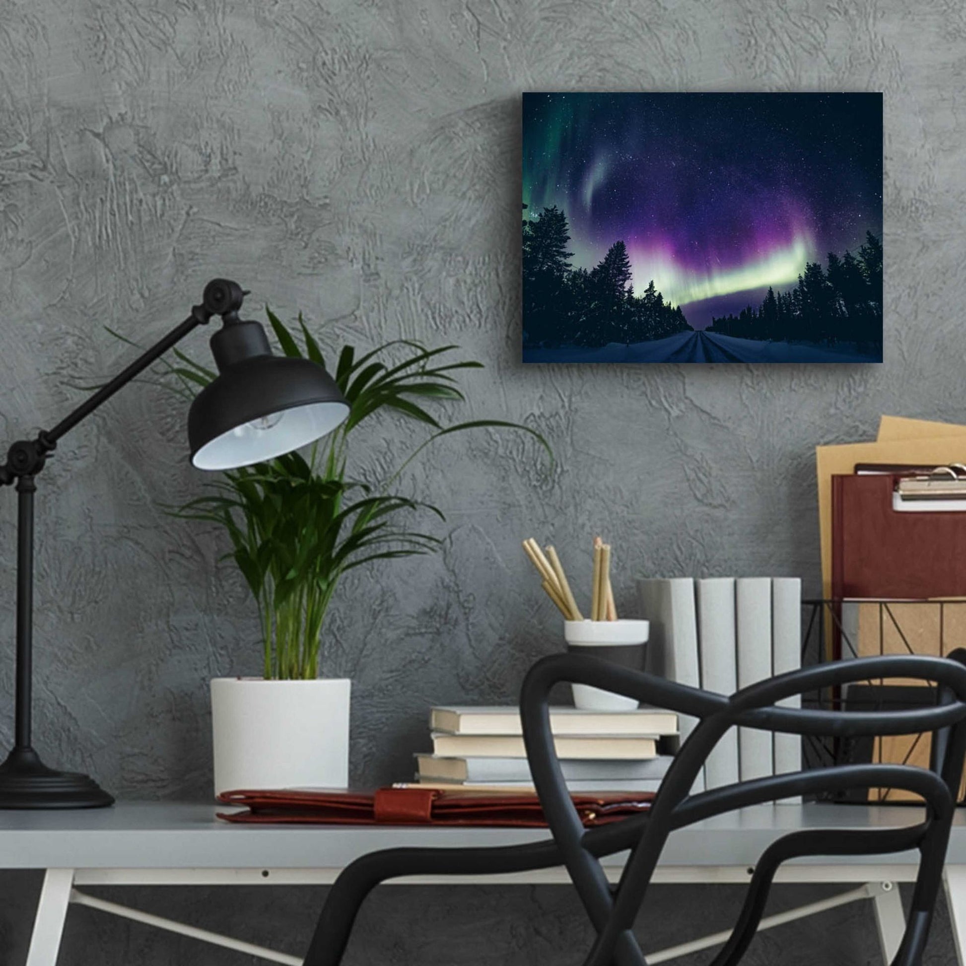 Epic Art 'Colorful Polar Arctic Northern Lights' by Epic Portfolio, Acrylic Glass Wall Art,16x12