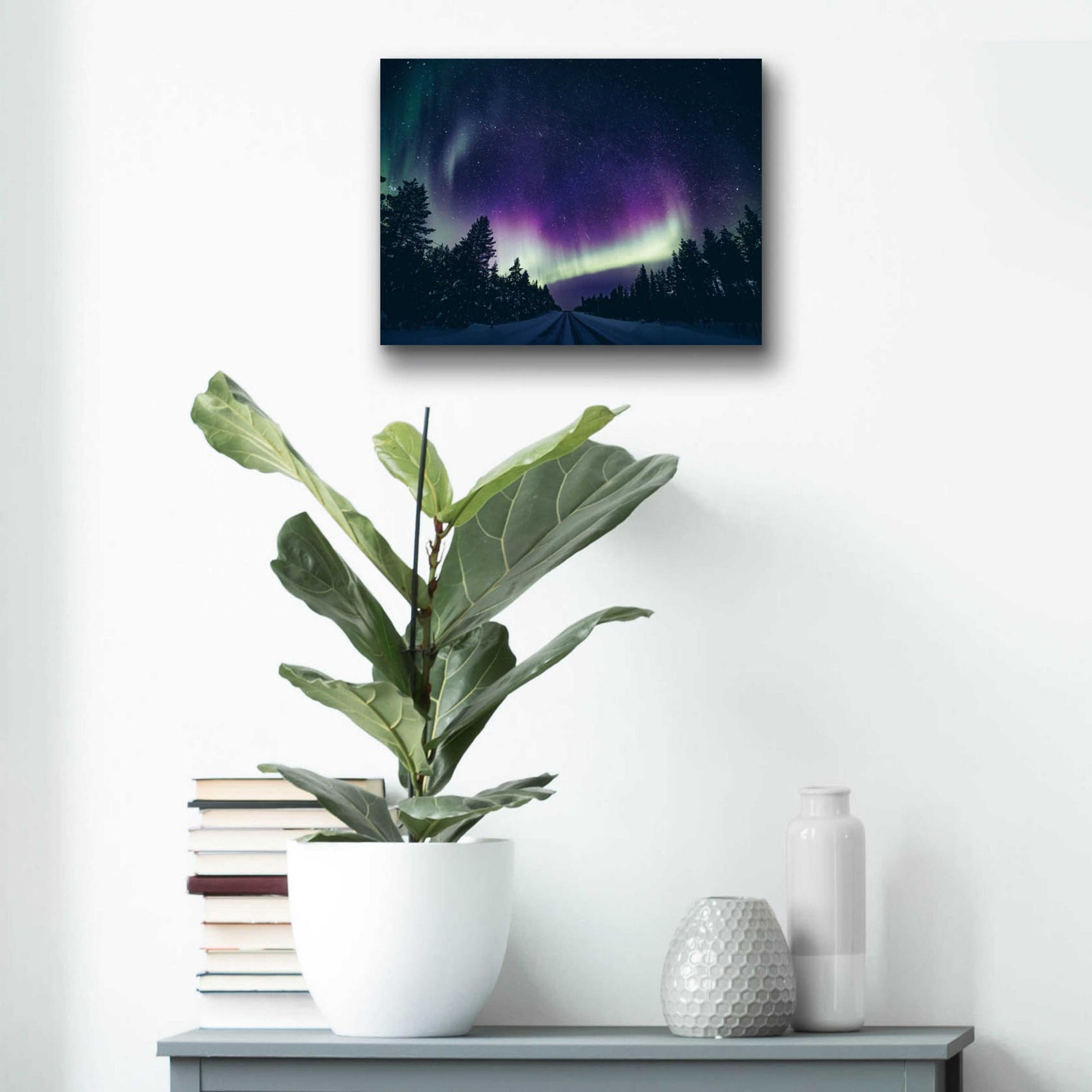 Epic Art 'Colorful Polar Arctic Northern Lights' by Epic Portfolio, Acrylic Glass Wall Art,16x12