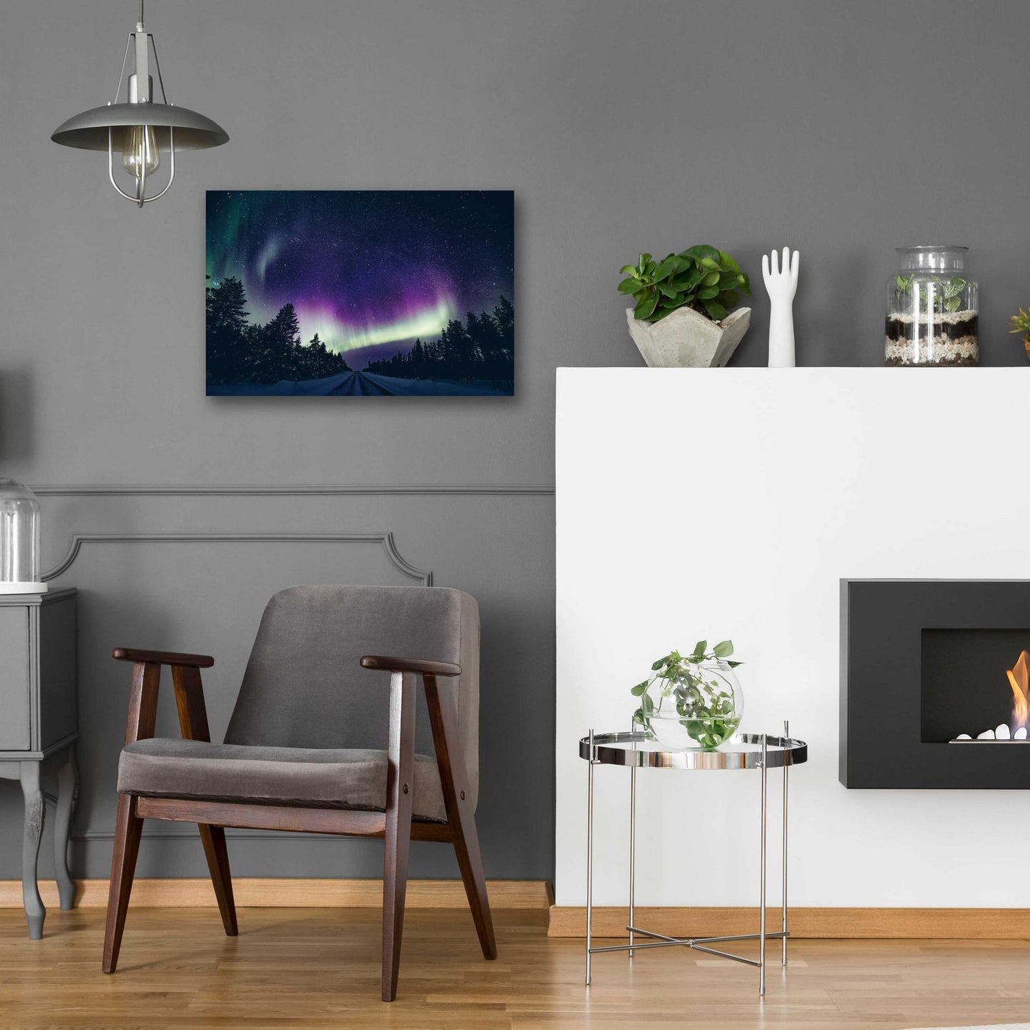 Epic Art 'Colorful Polar Arctic Northern Lights' by Epic Portfolio, Acrylic Glass Wall Art,24x16