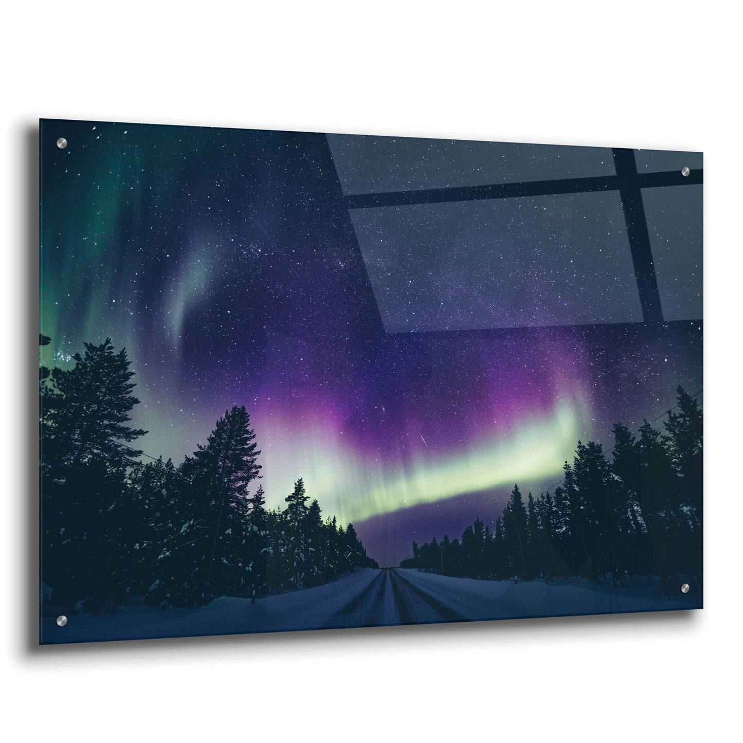 Epic Art 'Colorful Polar Arctic Northern Lights' by Epic Portfolio, Acrylic Glass Wall Art,36x24