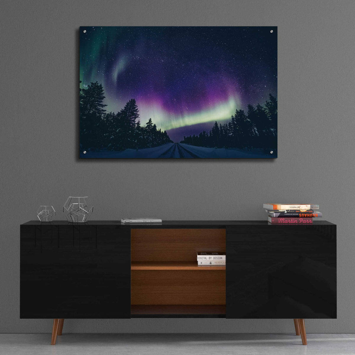 Epic Art 'Colorful Polar Arctic Northern Lights' by Epic Portfolio, Acrylic Glass Wall Art,36x24