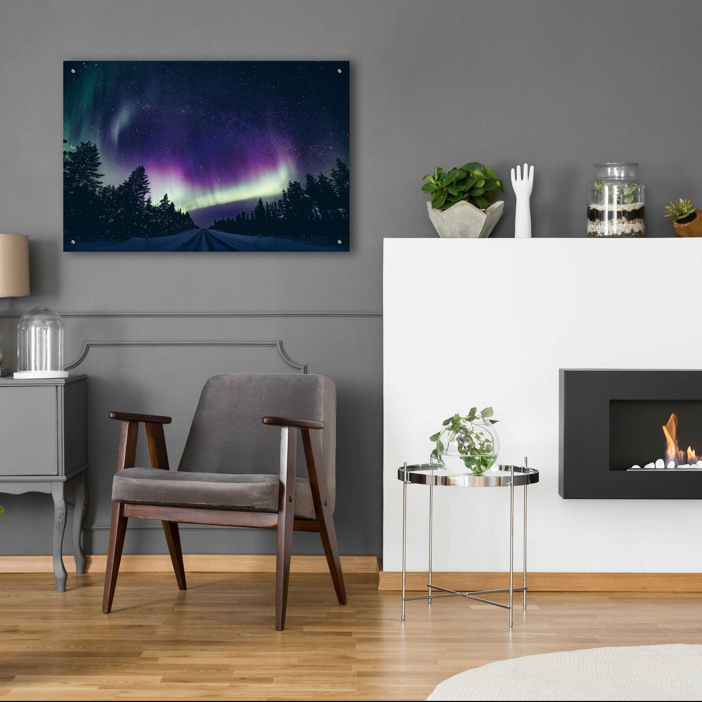 Epic Art 'Colorful Polar Arctic Northern Lights' by Epic Portfolio, Acrylic Glass Wall Art,36x24