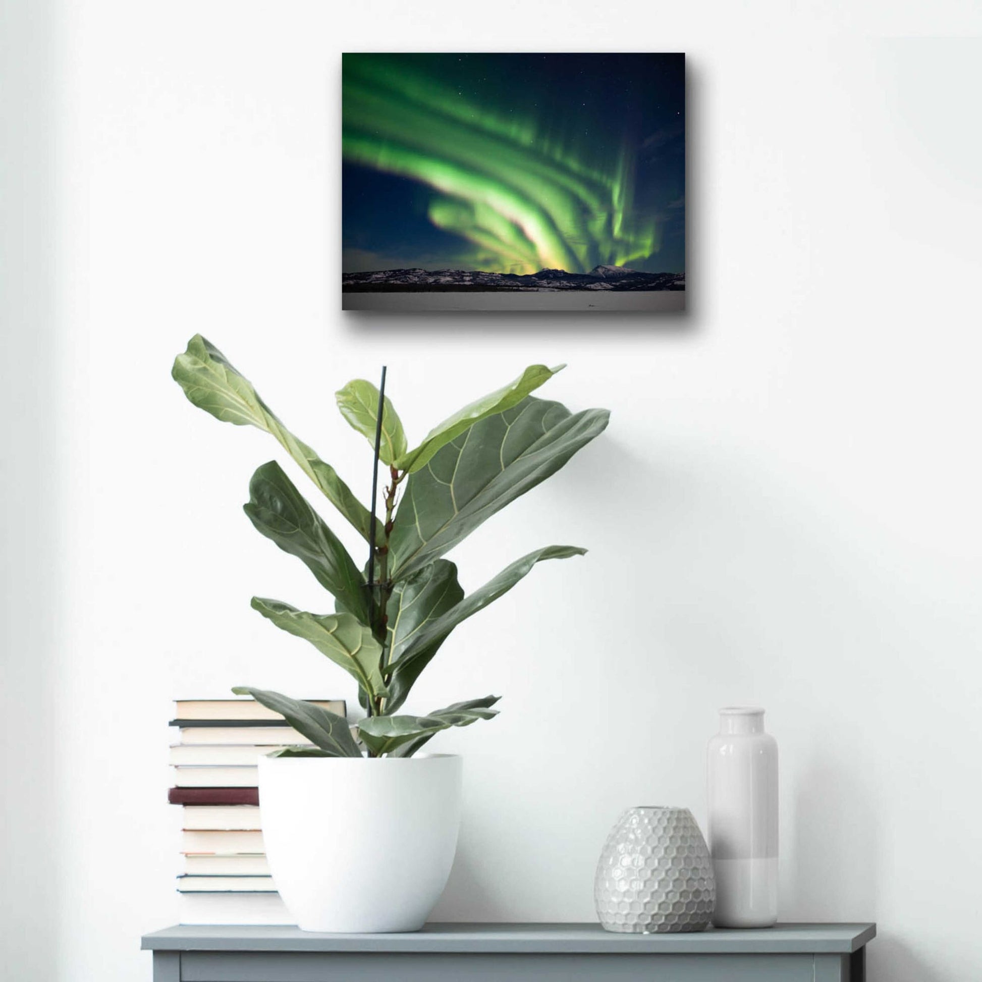 Epic Art 'Dancing Northern Lights' by Epic Portfolio, Acrylic Glass Wall Art,16x12