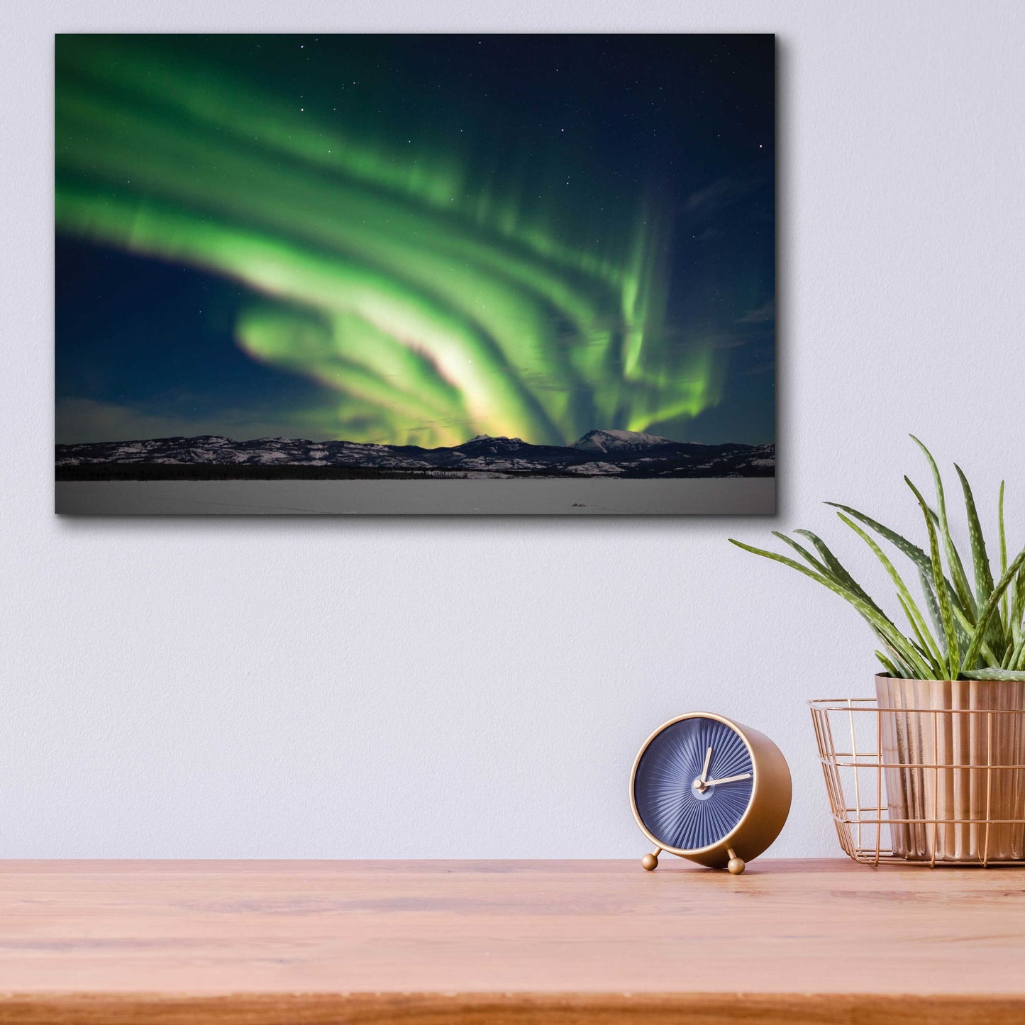 Epic Art 'Dancing Northern Lights' by Epic Portfolio, Acrylic Glass Wall Art,16x12