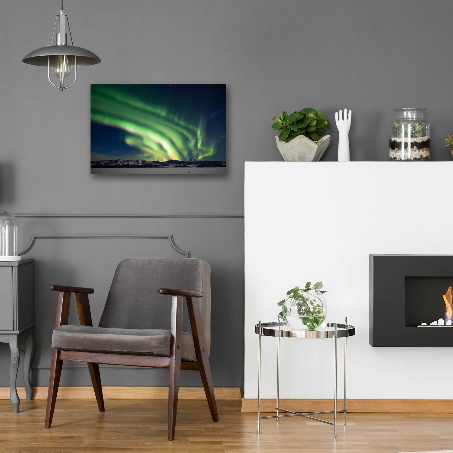 Epic Art 'Dancing Northern Lights' by Epic Portfolio, Acrylic Glass Wall Art,24x16