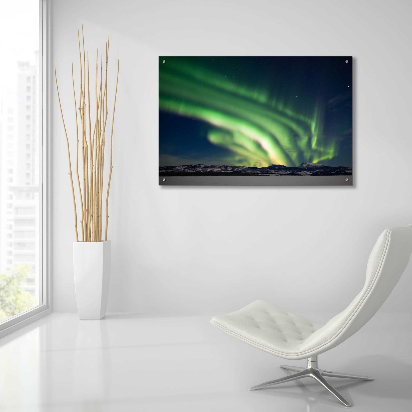 Epic Art 'Dancing Northern Lights' by Epic Portfolio, Acrylic Glass Wall Art,36x24