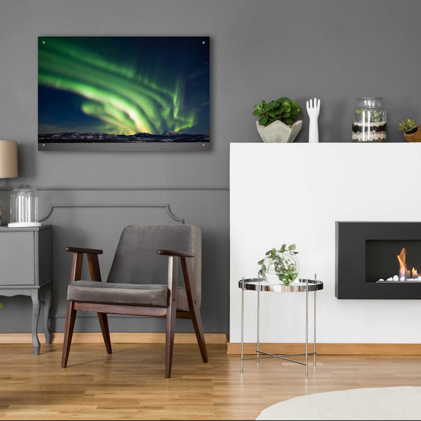 Epic Art 'Dancing Northern Lights' by Epic Portfolio, Acrylic Glass Wall Art,36x24