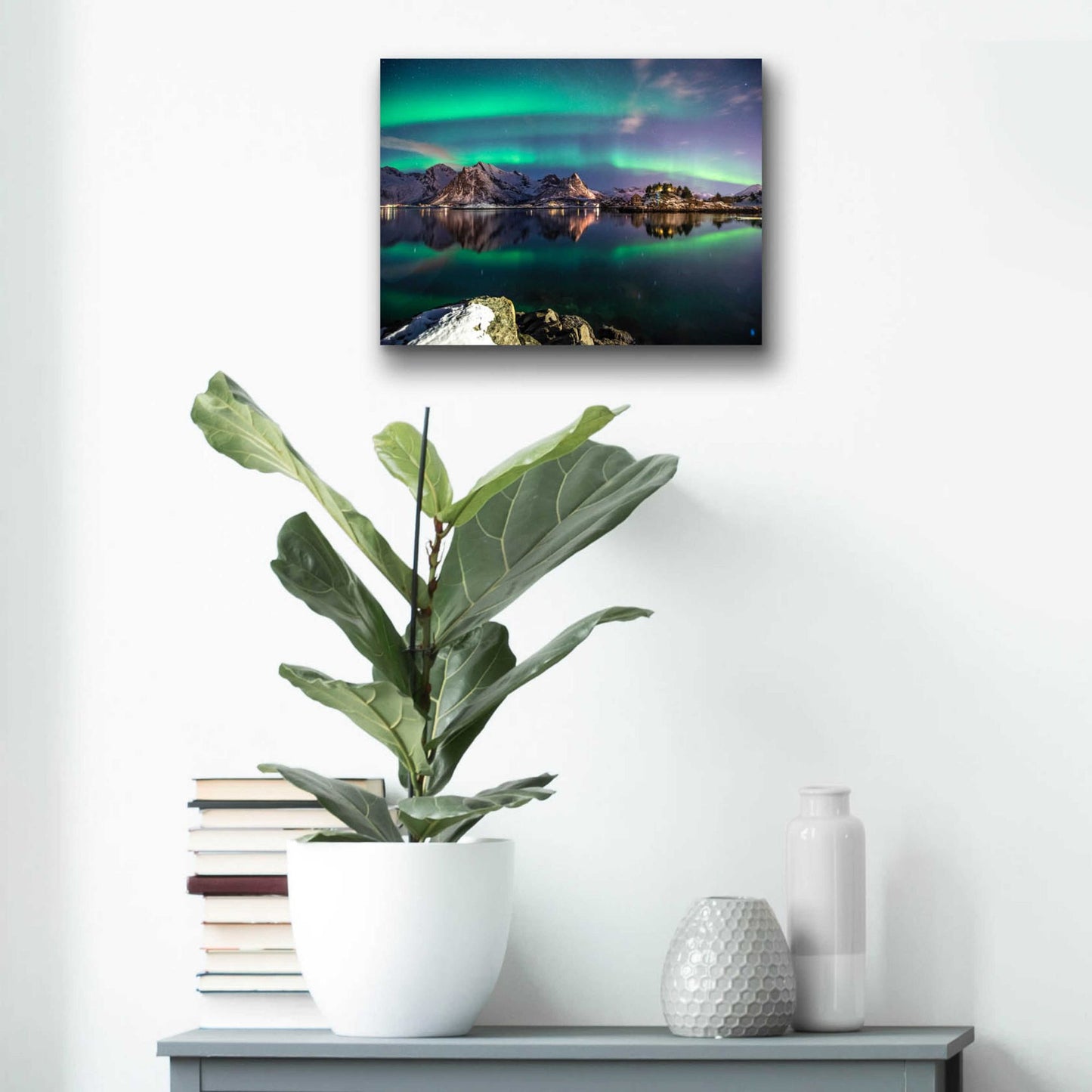 Epic Art 'Northern Light Aurora Borealis' by Epic Portfolio, Acrylic Glass Wall Art,16x12