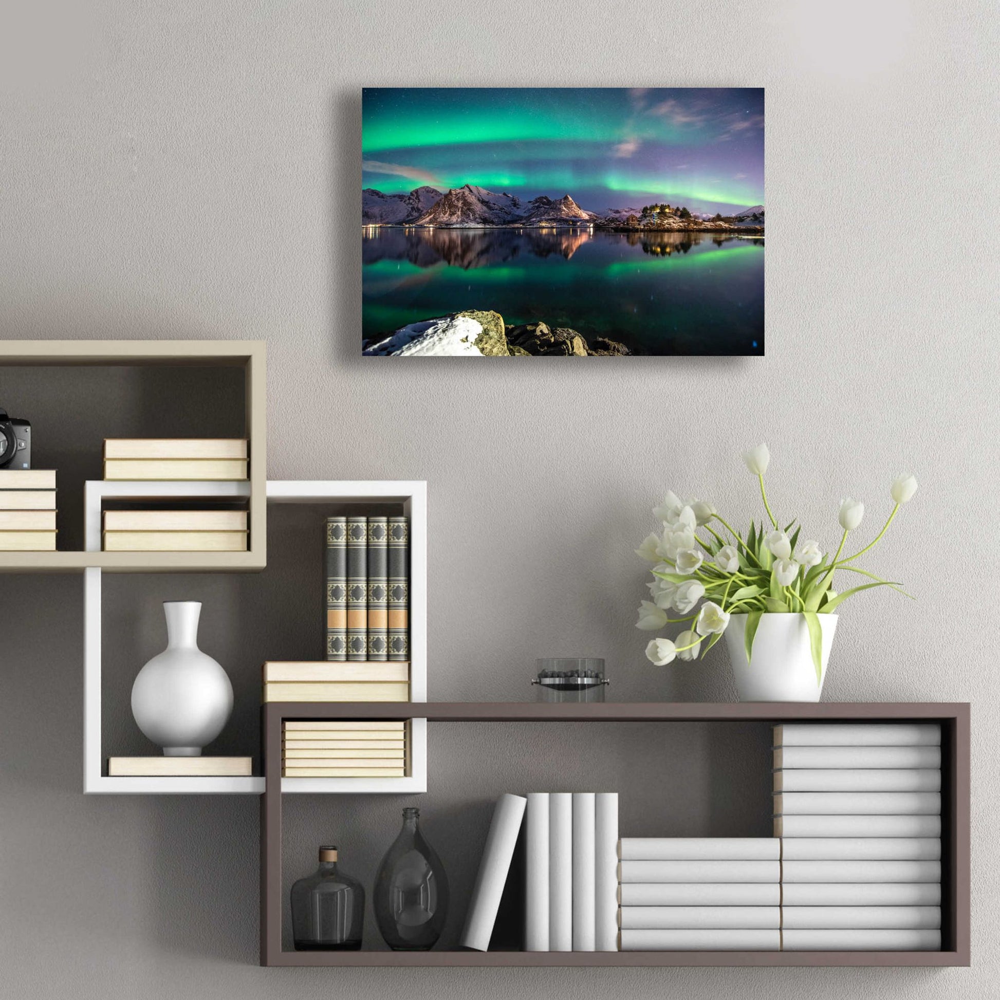 Epic Art 'Northern Light Aurora Borealis' by Epic Portfolio, Acrylic Glass Wall Art,24x16