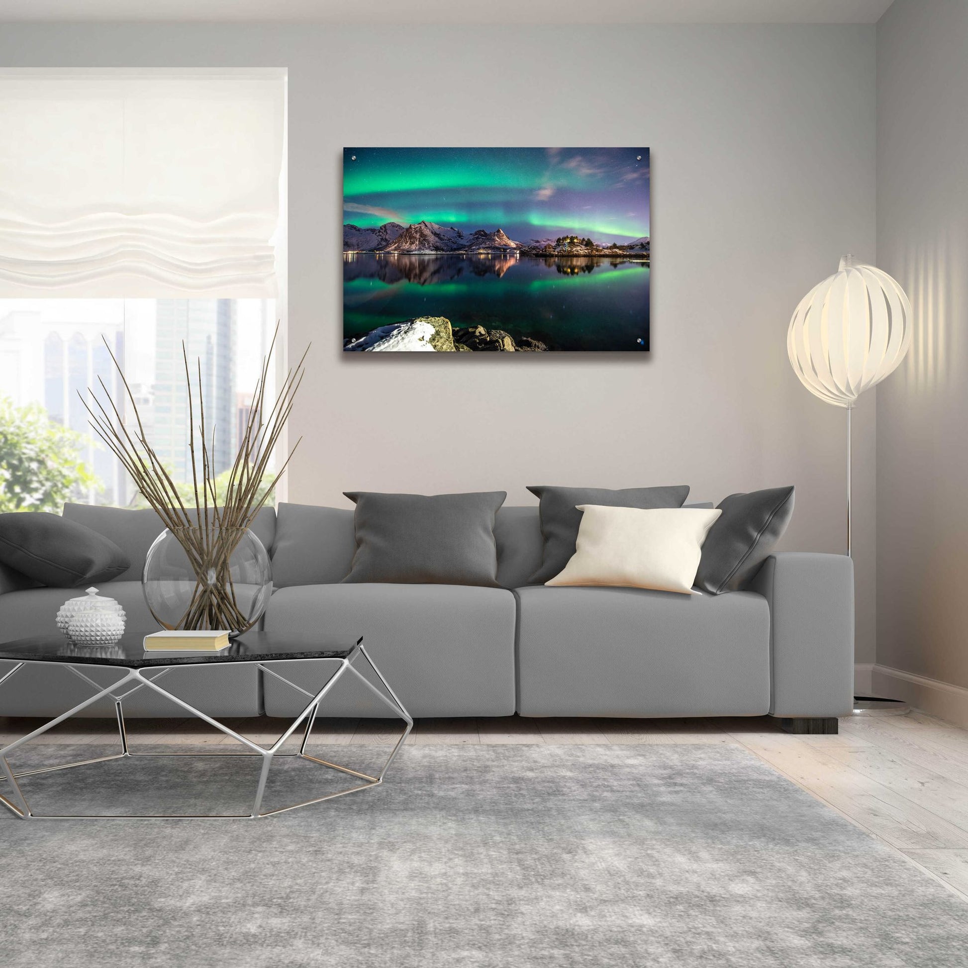 Epic Art 'Northern Light Aurora Borealis' by Epic Portfolio, Acrylic Glass Wall Art,36x24