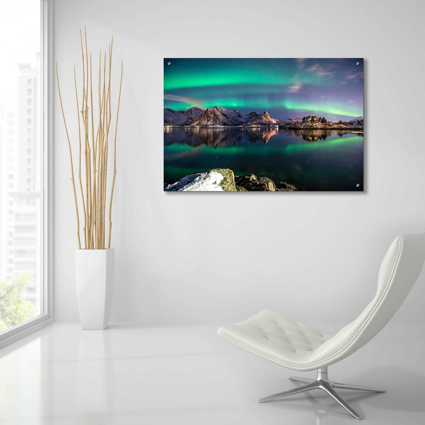 Epic Art 'Northern Light Aurora Borealis' by Epic Portfolio, Acrylic Glass Wall Art,36x24