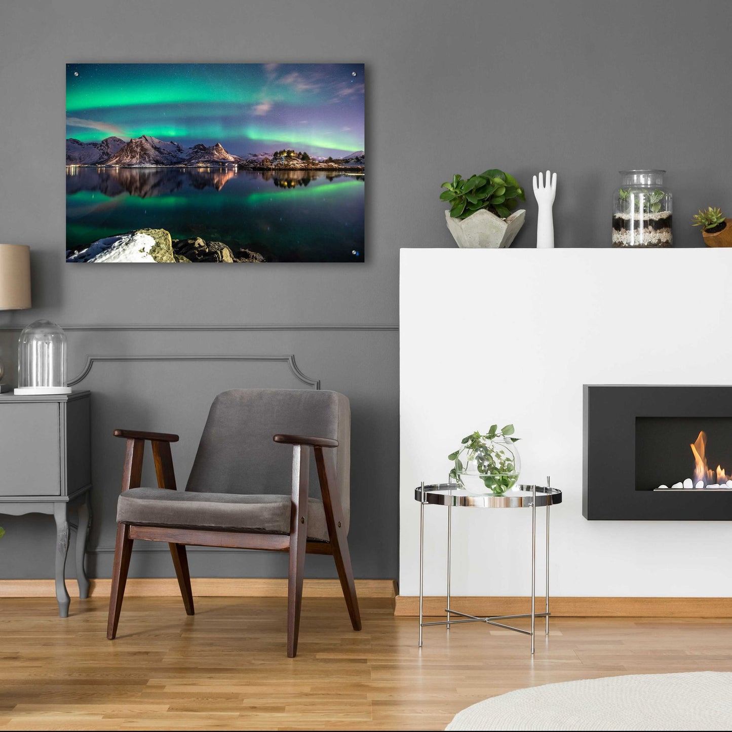 Epic Art 'Northern Light Aurora Borealis' by Epic Portfolio, Acrylic Glass Wall Art,36x24