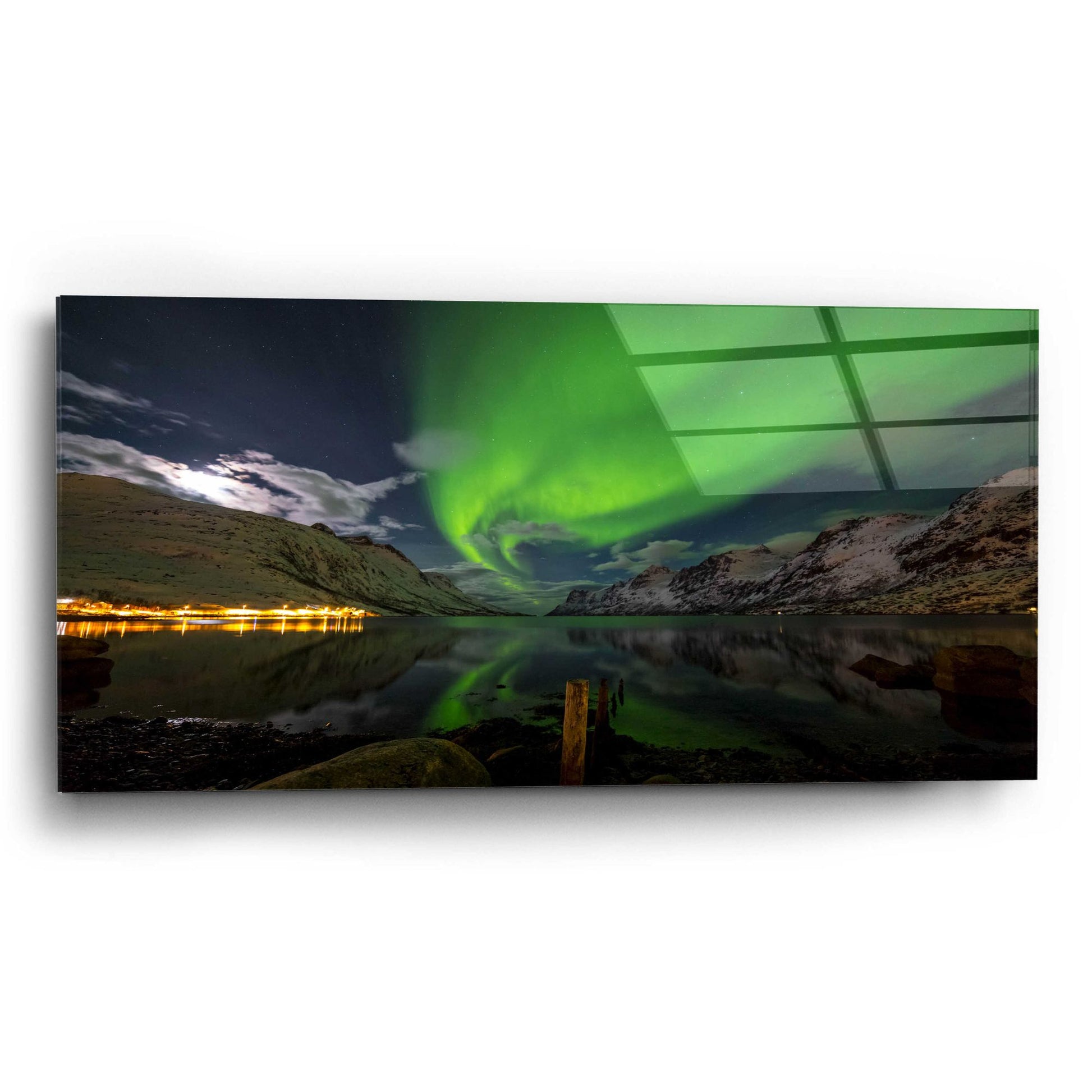 Epic Art 'Northern Lights 1' by Epic Portfolio, Acrylic Glass Wall Art,24x12