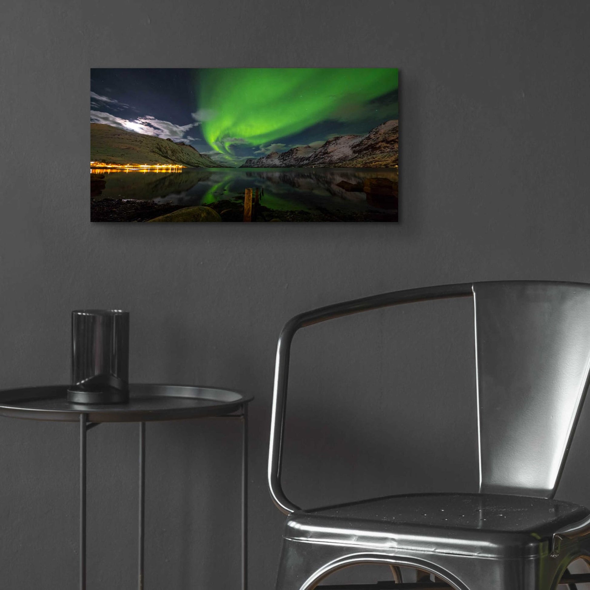 Epic Art 'Northern Lights 1' by Epic Portfolio, Acrylic Glass Wall Art,24x12