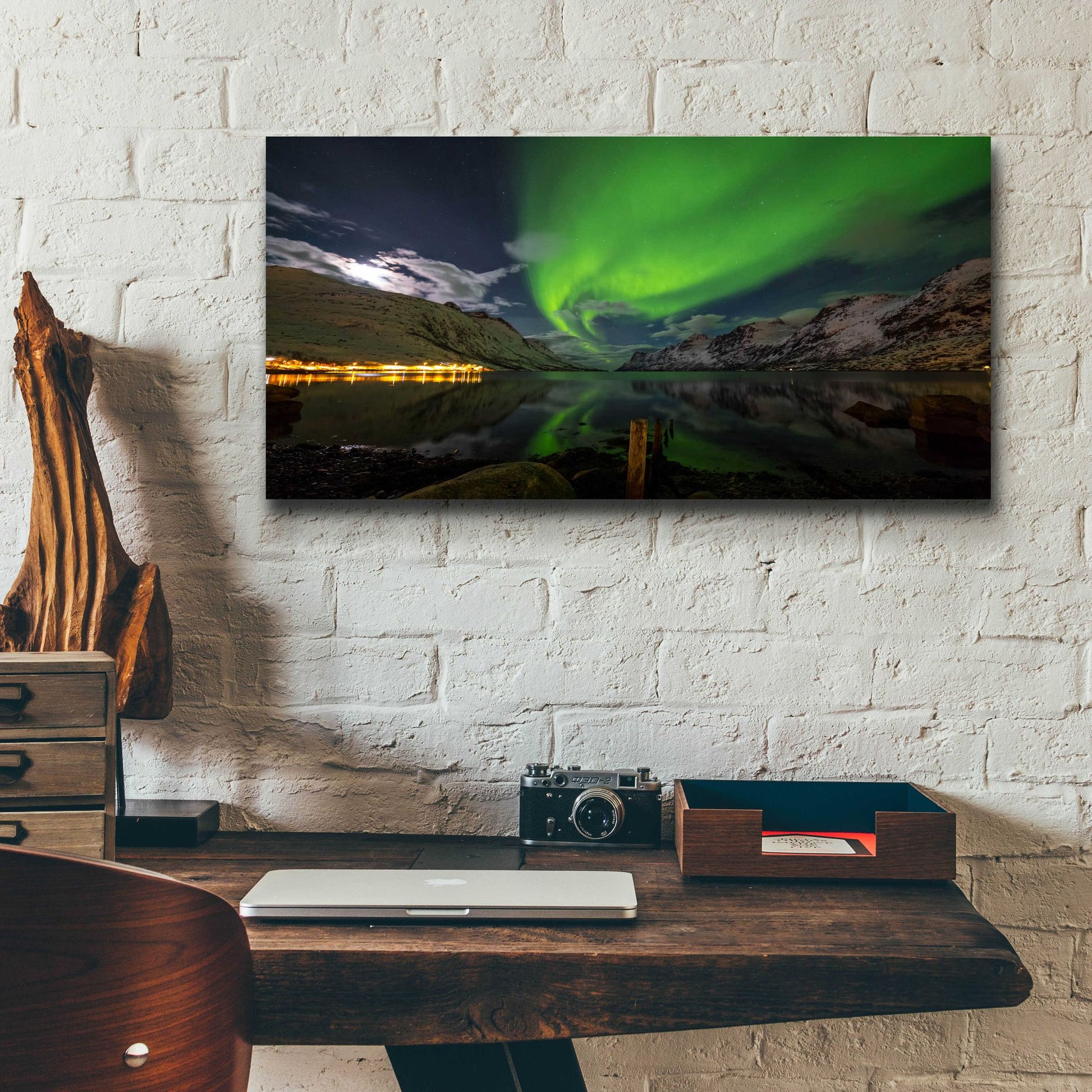 Epic Art 'Northern Lights 1' by Epic Portfolio, Acrylic Glass Wall Art,24x12