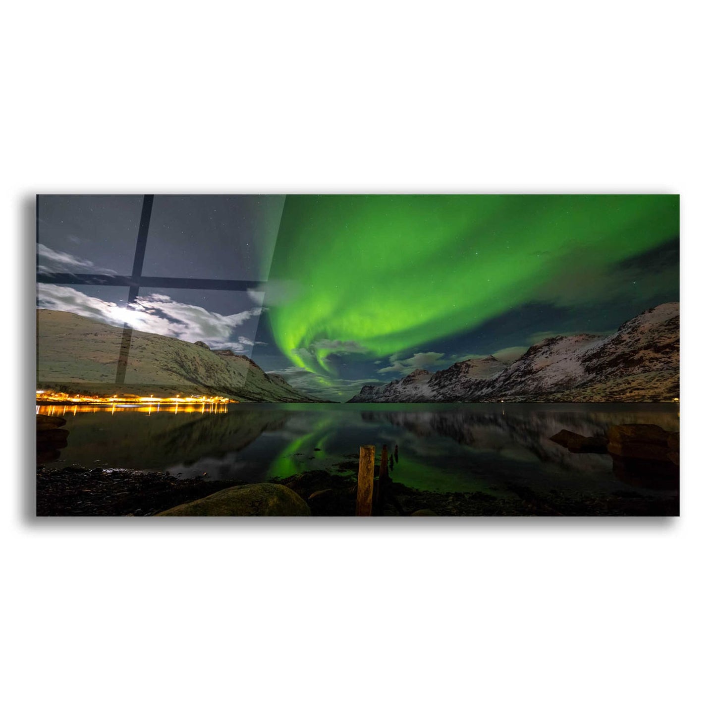 Epic Art 'Northern Lights 1' by Epic Portfolio, Acrylic Glass Wall Art,24x12