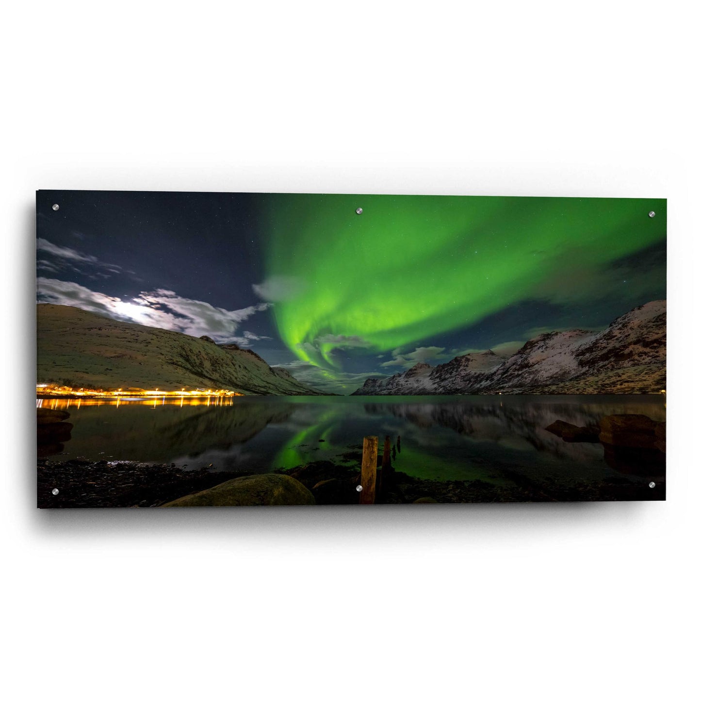 Epic Art 'Northern Lights 1' by Epic Portfolio, Acrylic Glass Wall Art,48x24