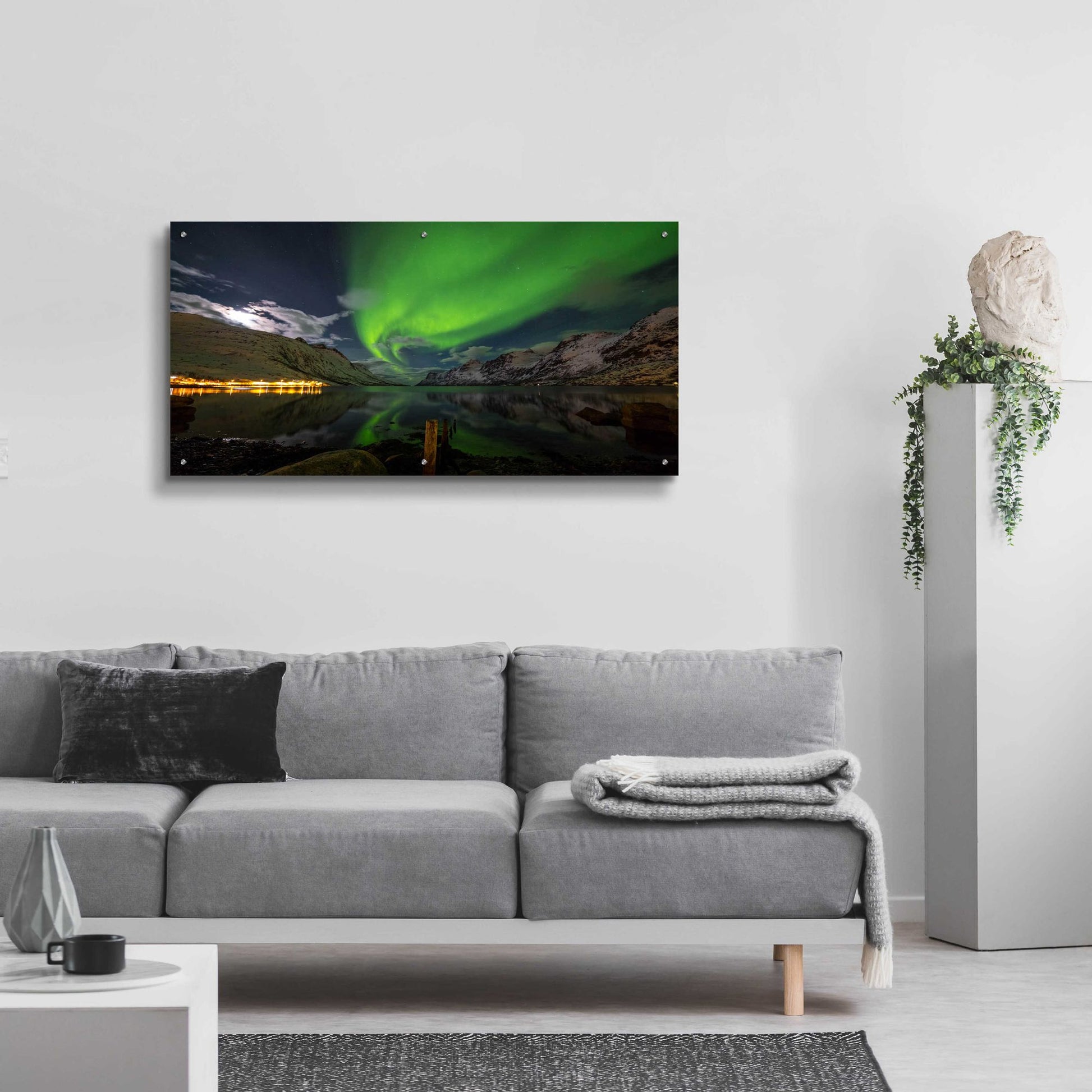 Epic Art 'Northern Lights 1' by Epic Portfolio, Acrylic Glass Wall Art,48x24