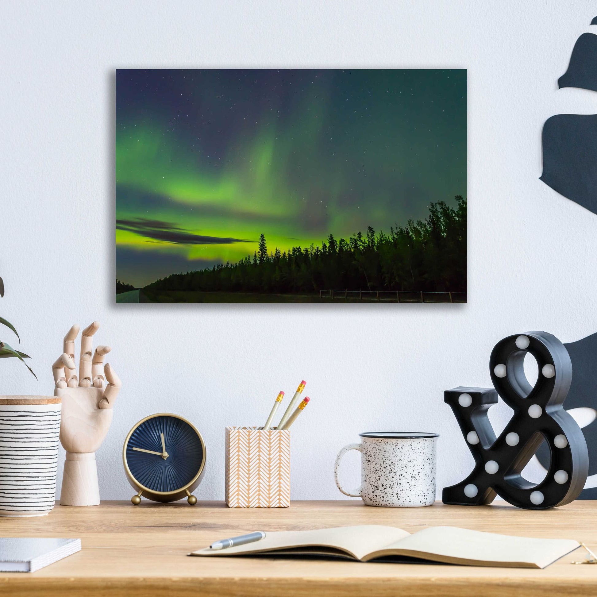 Epic Art 'Northern Lights 3' by Epic Portfolio, Acrylic Glass Wall Art,16x12