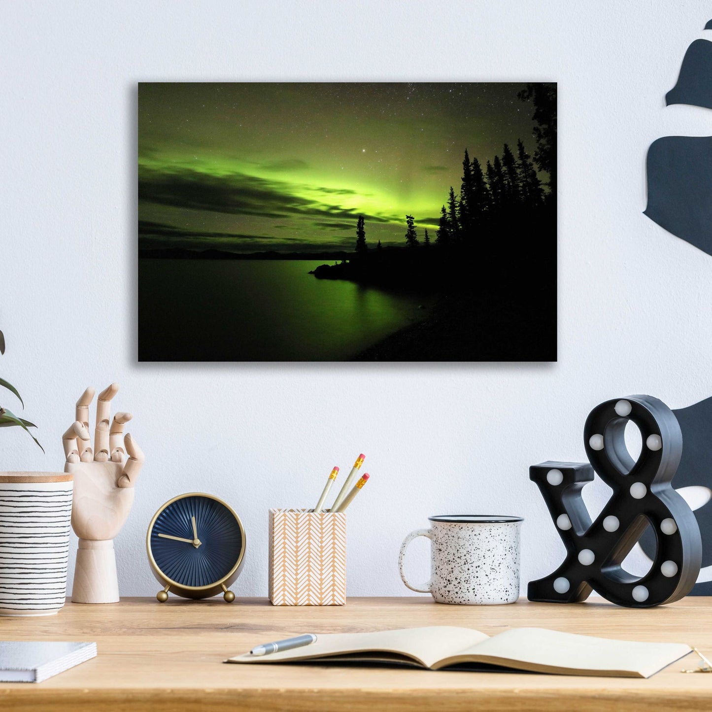 Epic Art 'Northern Lights 4' by Epic Portfolio, Acrylic Glass Wall Art,16x12