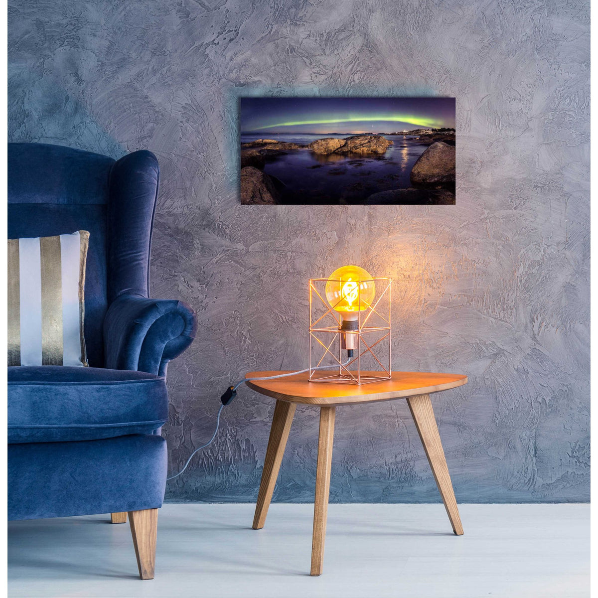Epic Art 'Northern Lights 6' by Epic Portfolio, Acrylic Glass Wall Art,24x12