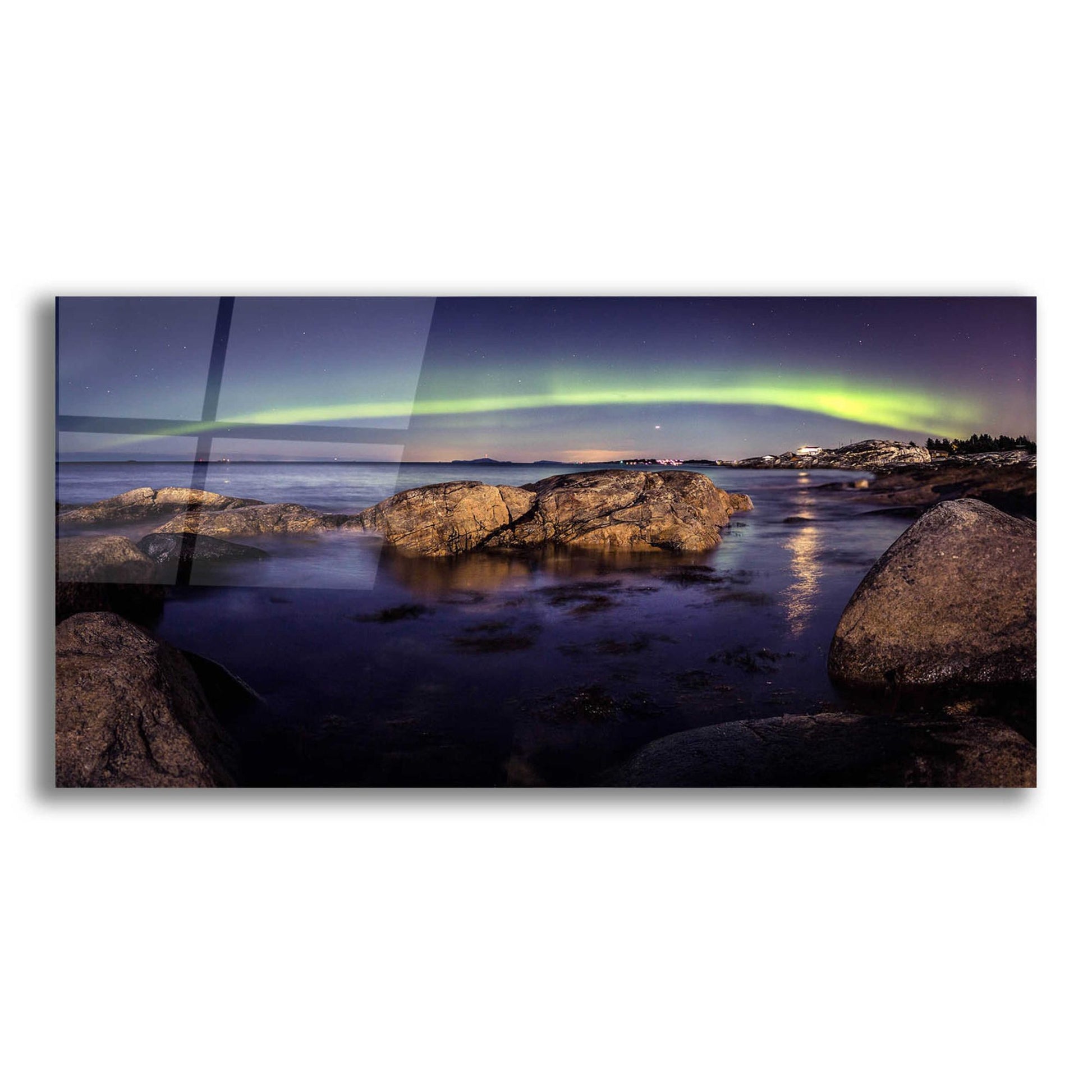 Epic Art 'Northern Lights 6' by Epic Portfolio, Acrylic Glass Wall Art,24x12